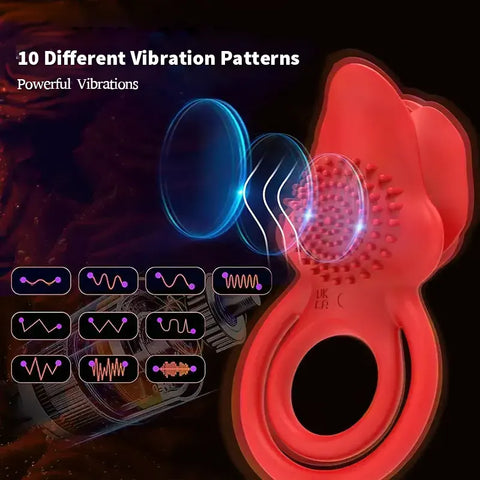 Rose Clitoral Vibrating Cock Ring