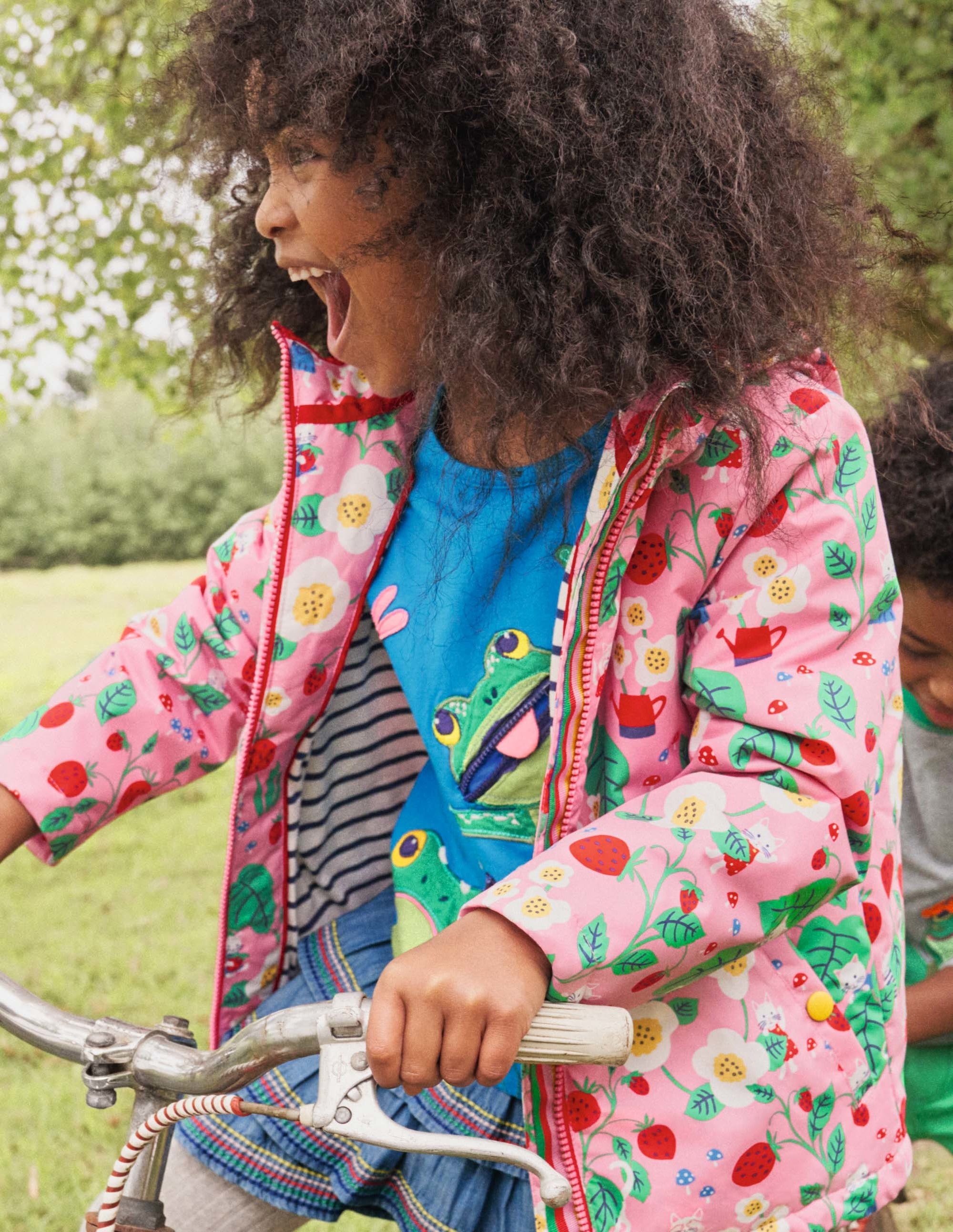  Zip Detail T-shirt-Bright Marina Blue Frogs、mySite、ashleygrahame