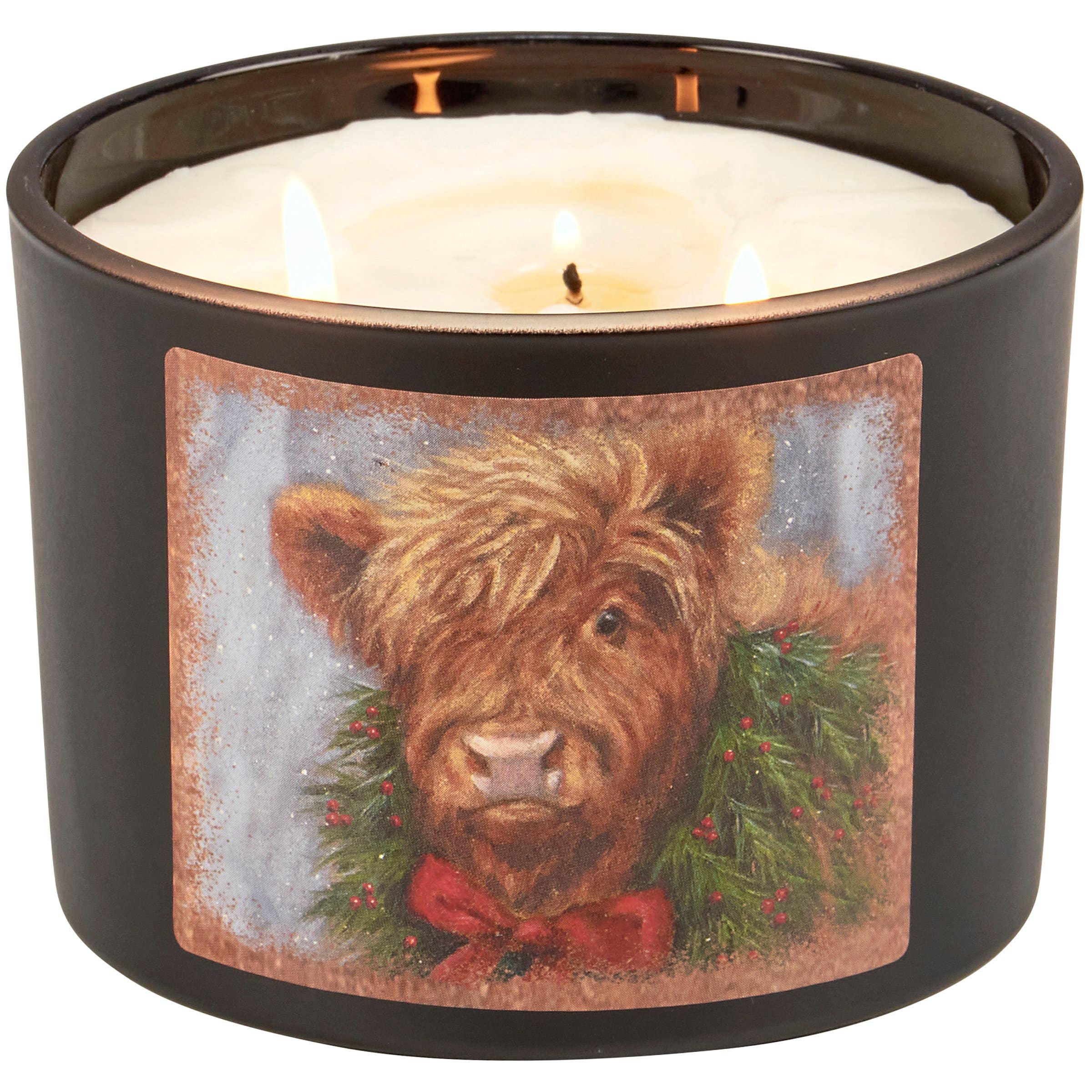 Christmas Highland Cow Cinnamon Candle Primitives by Kathy、mySite、g9winljtr