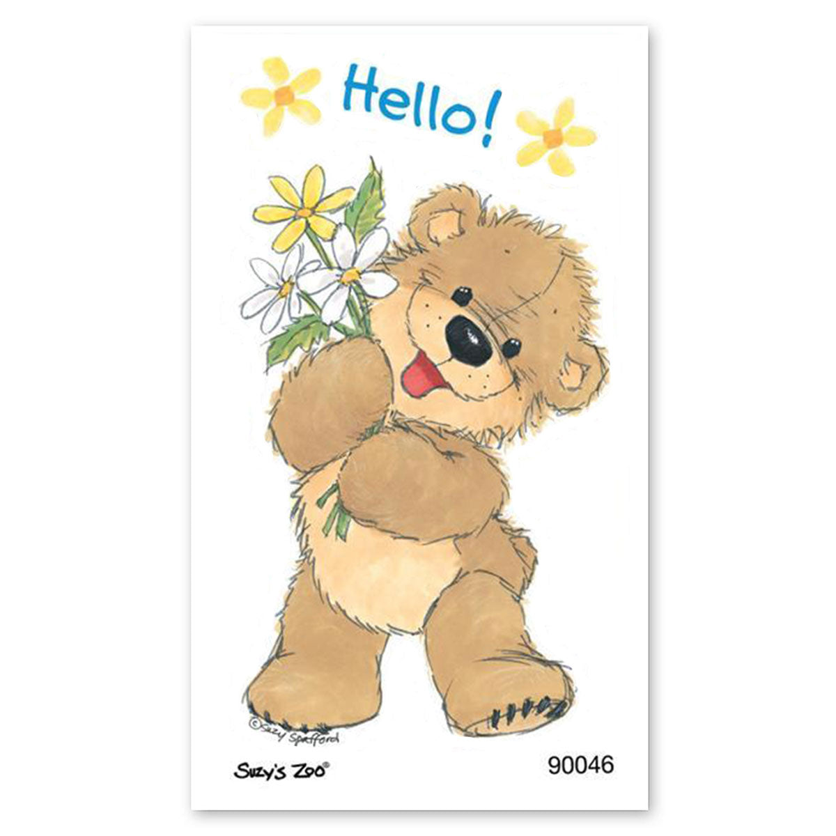  Hello Bear With Flowers Stickers、mySite、ghnorth