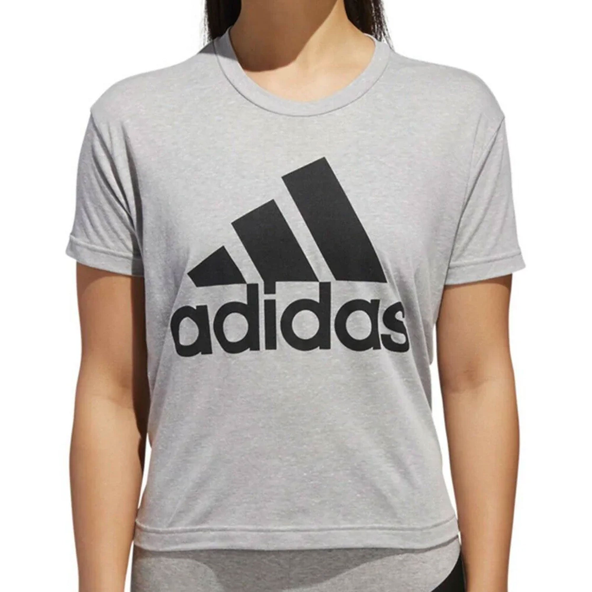 adidas Women's Boxy Badge Of Sport Tee Heather Grey/Black、mySite、bottomscart