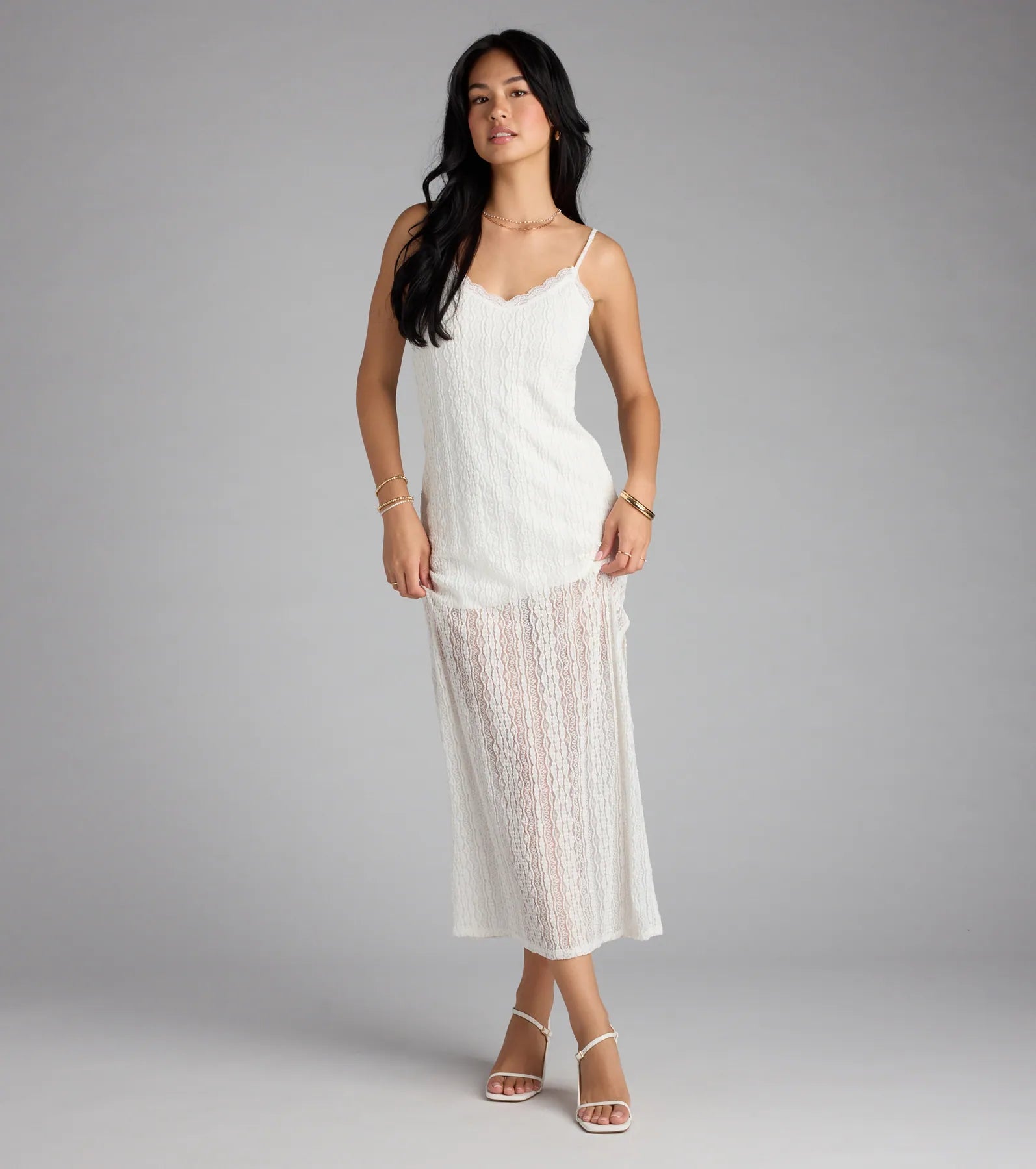  All Eyes on You Lace Low Back Midi Dress、mySite、justintrudeaud