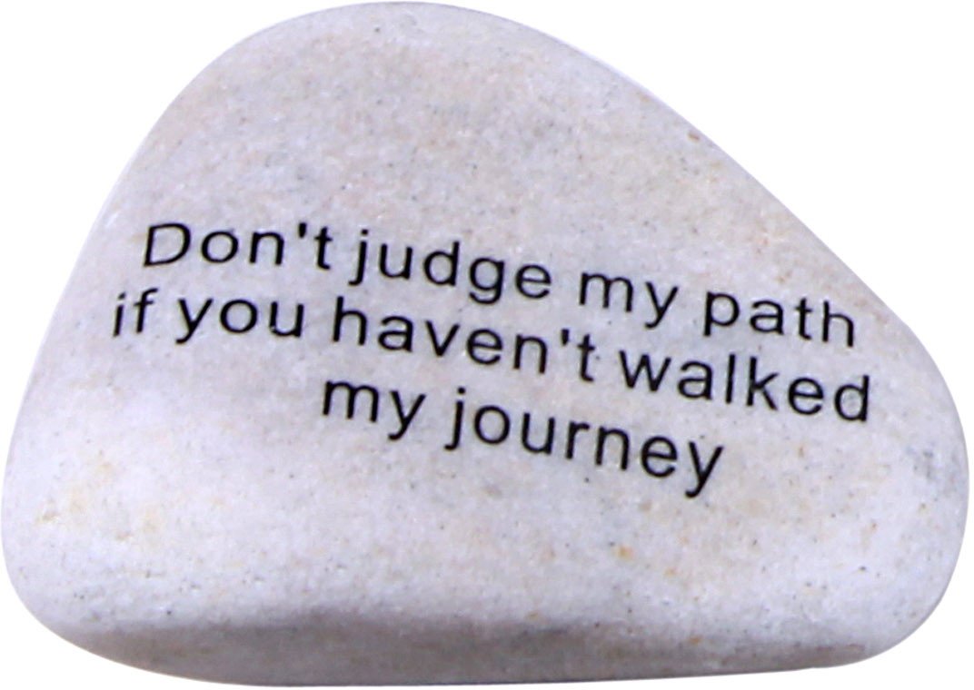 Holy Land Market - Don't judge my path... Extra Large Engraved Natural Stones from the Holy Land : 4 - 5 Inches、mySite、topwebapps