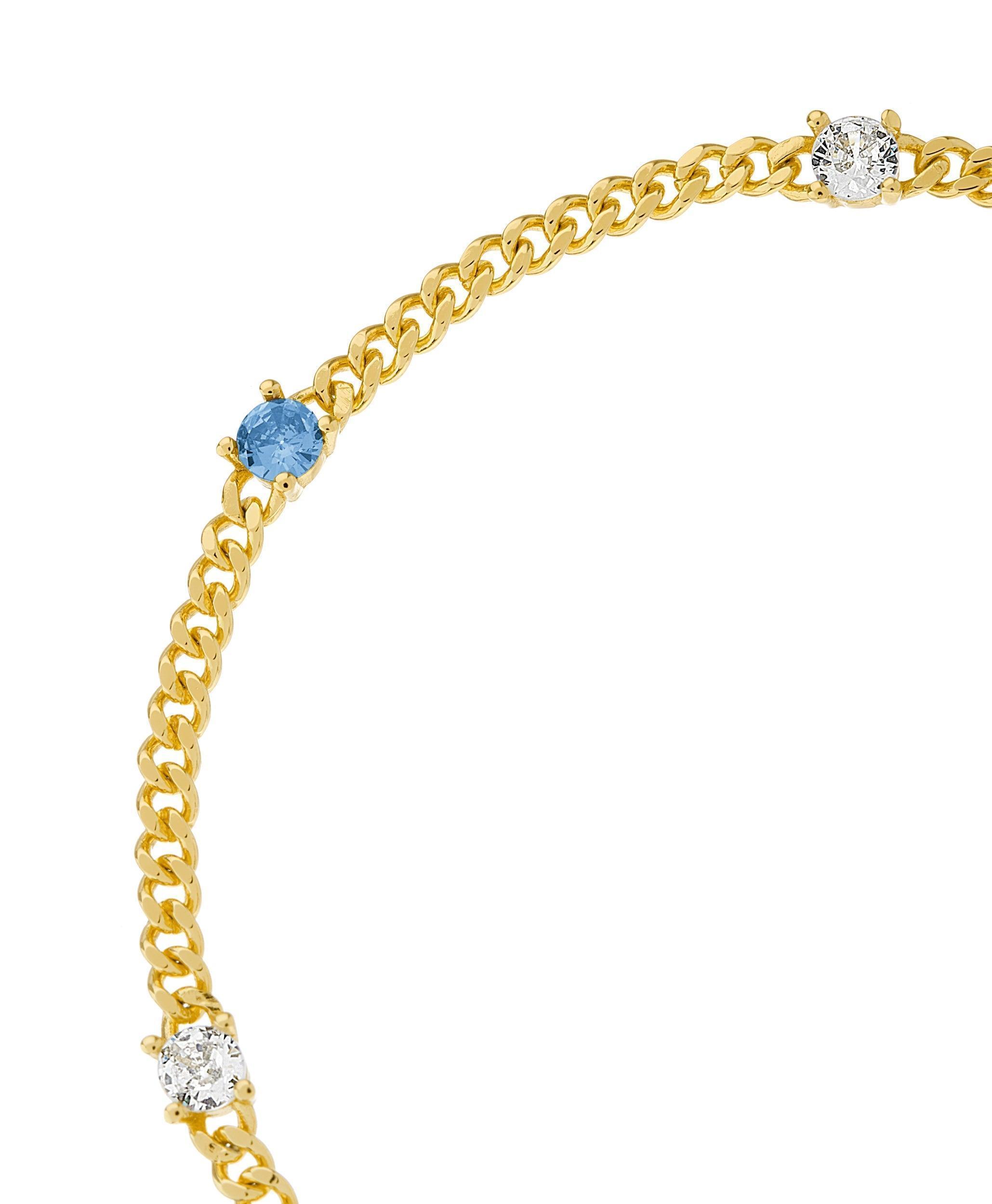 Birthstone Bracelet March 18ct Gold Plated、mySite、botmansion