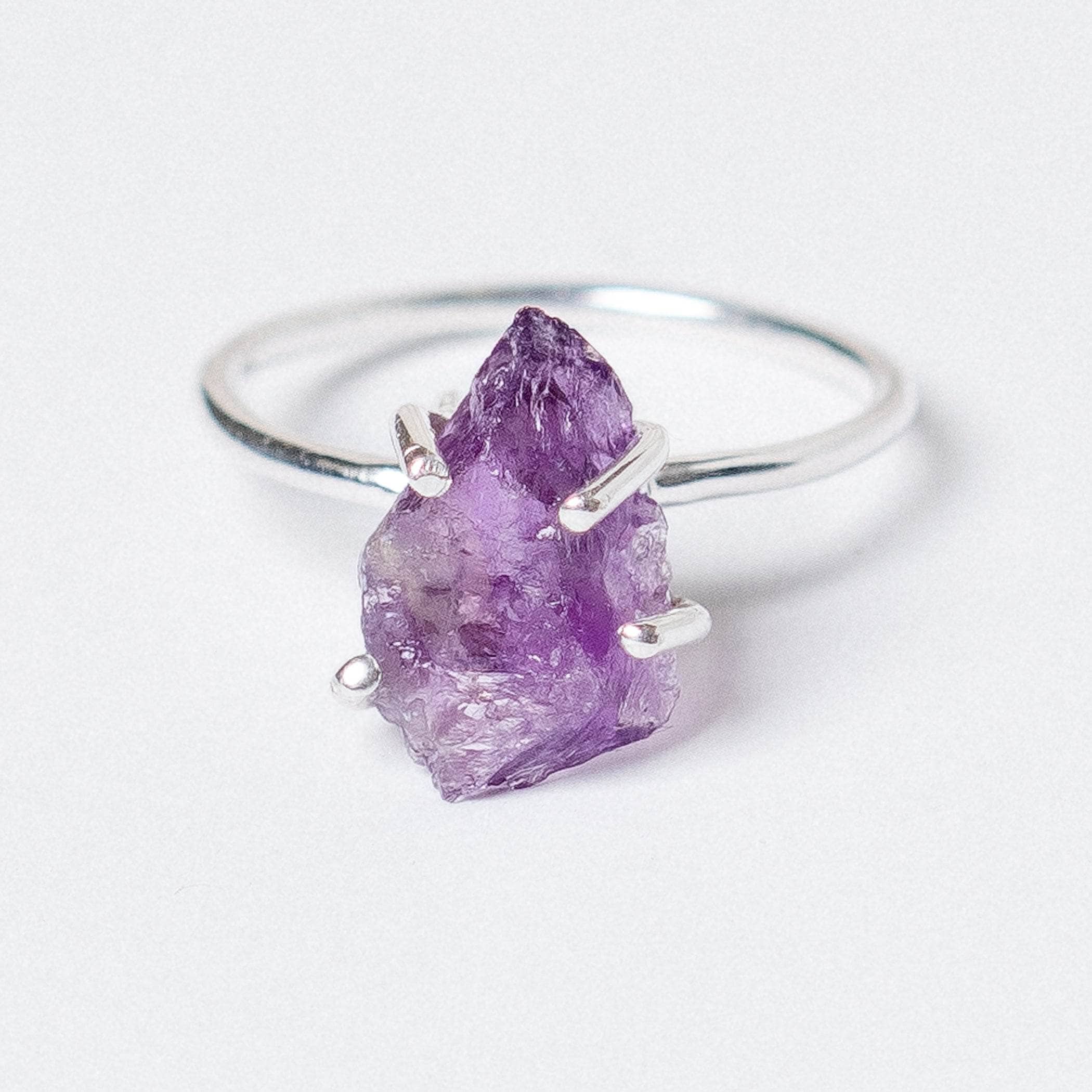 Amethyst Raw Freeform Gold or Silver Ring、mySite、hinf8tx79