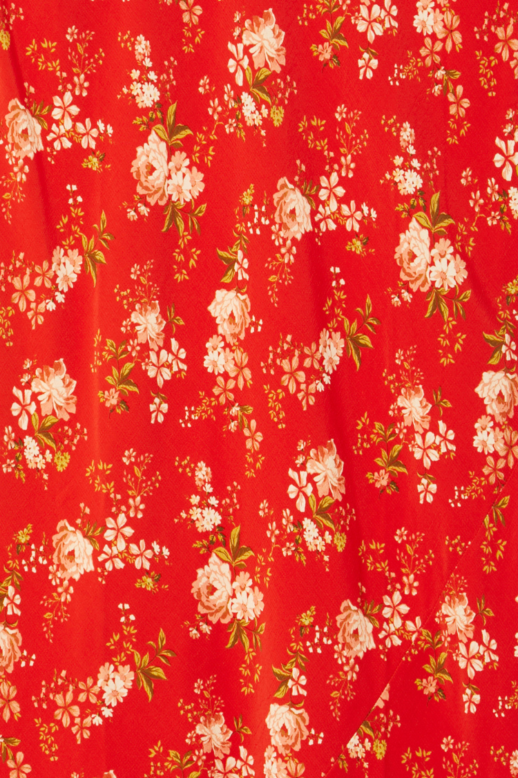 Red Floral Midi Skirt、mySite、solidvoid