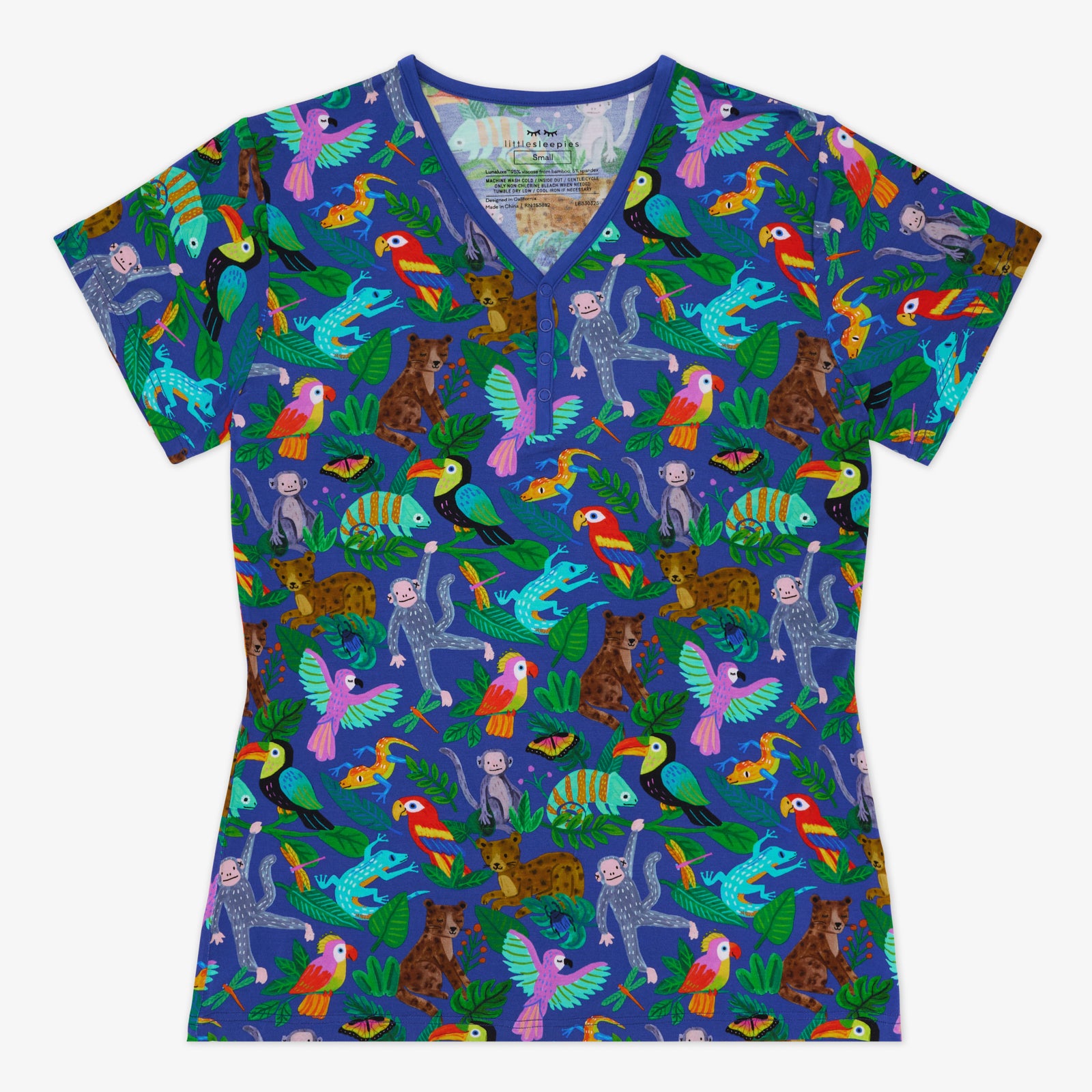  Jungle Jam Women's Short Sleeve Pajama Top、mySite、layawaytickets