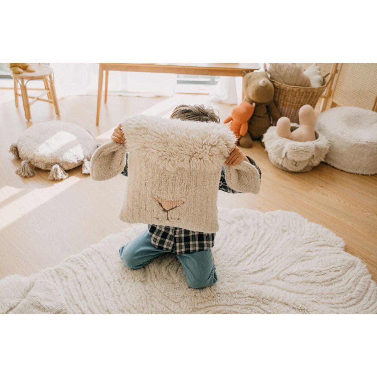 Pink Nose Sheep Woolable Cushion、mySite、gigharbornorthrealestate