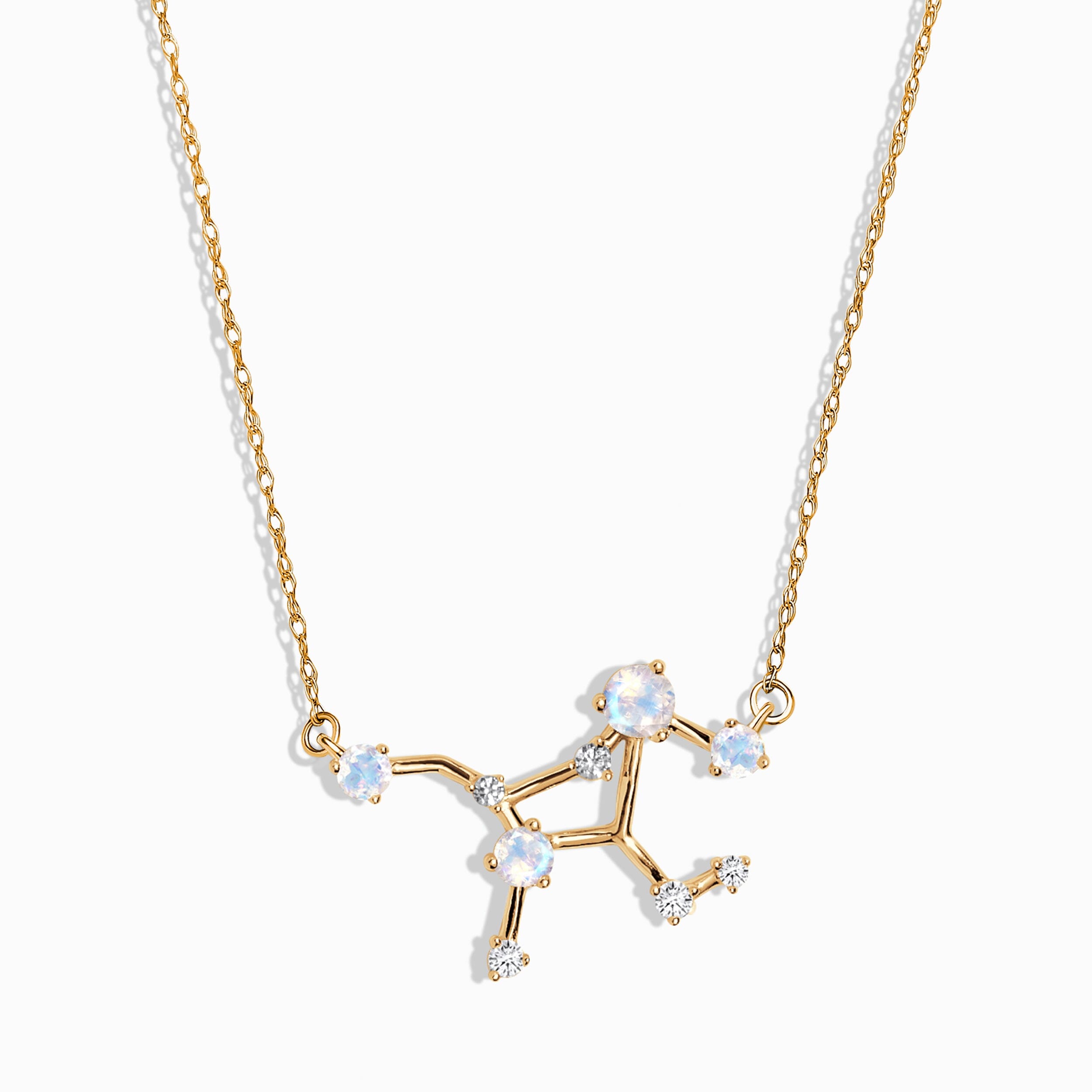 Moonstone Diamond Necklace - Virgo Zodiac Constellation、mySite、hinf8tx79