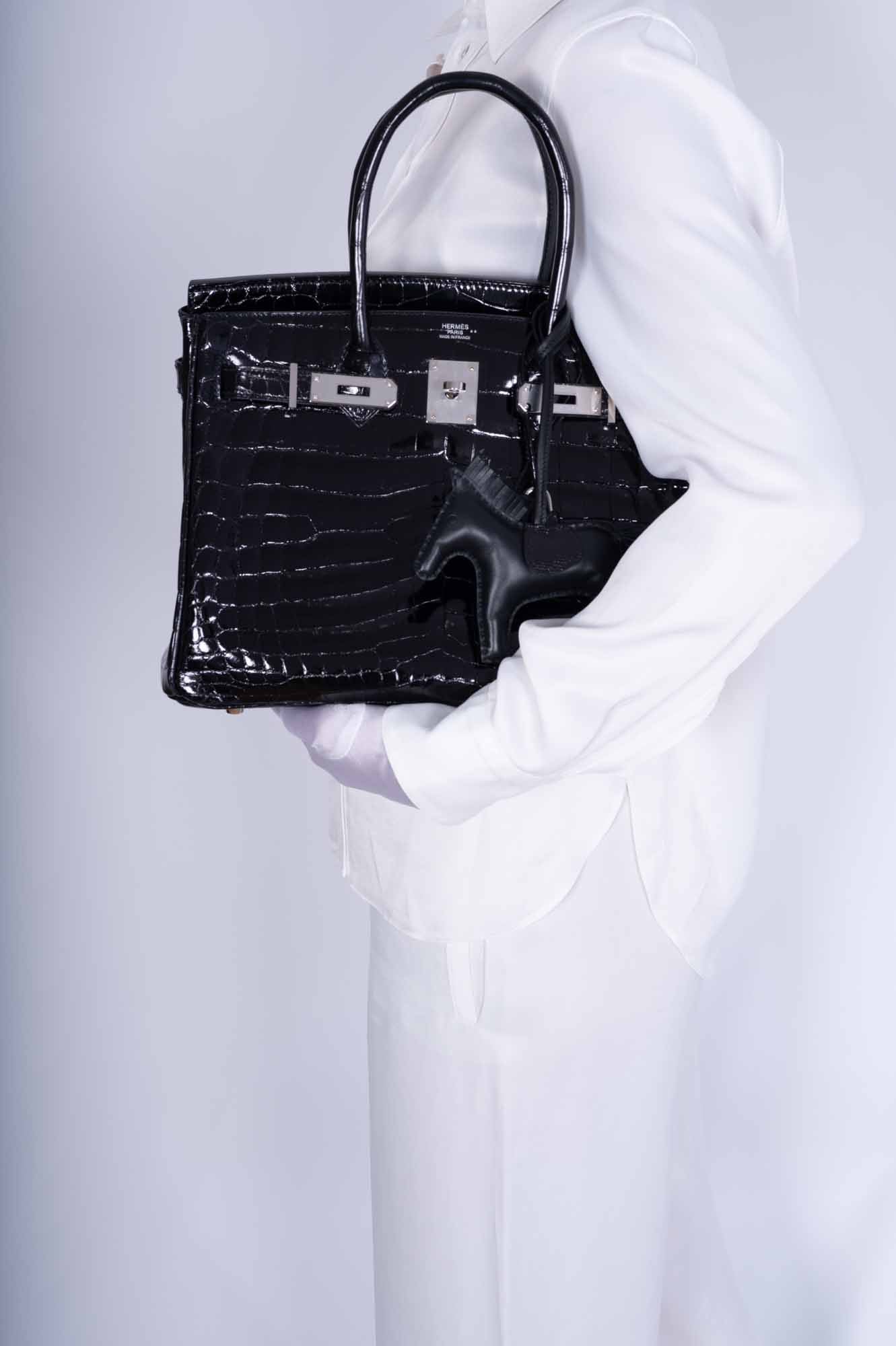 Hermès Birkin 30 Black Shiny Niloticus Crocodile Palladium Hardware、mySite、garminoutage.com