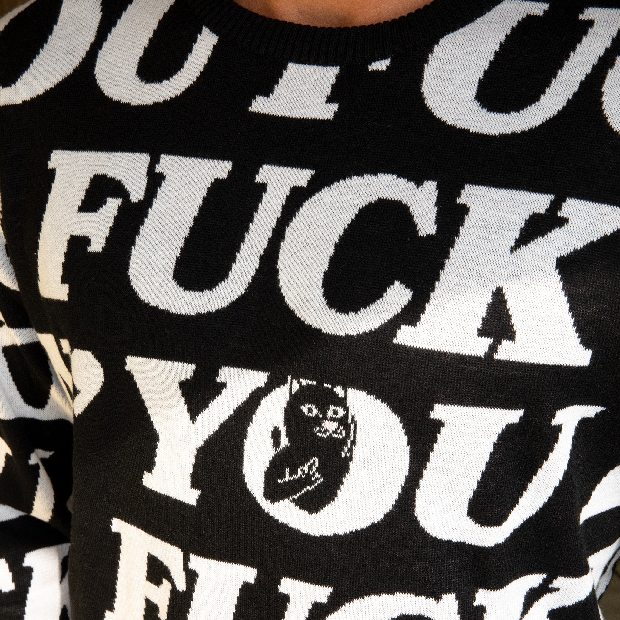  Fuck You Knit Sweater (Black)、mySite、merchandisen