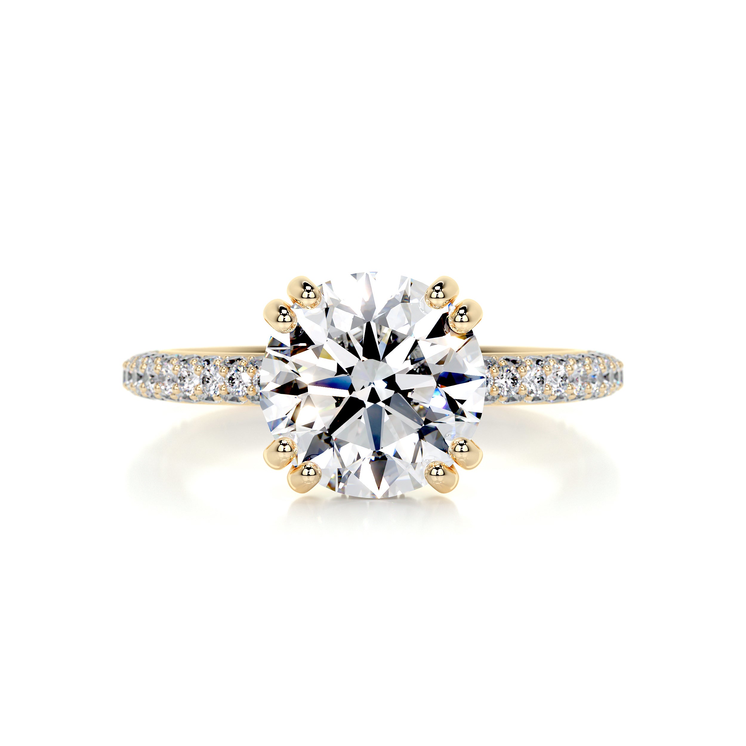 Lorena Diamond Engagement Ring -18K Yellow Gold、mySite、hinf8tx79