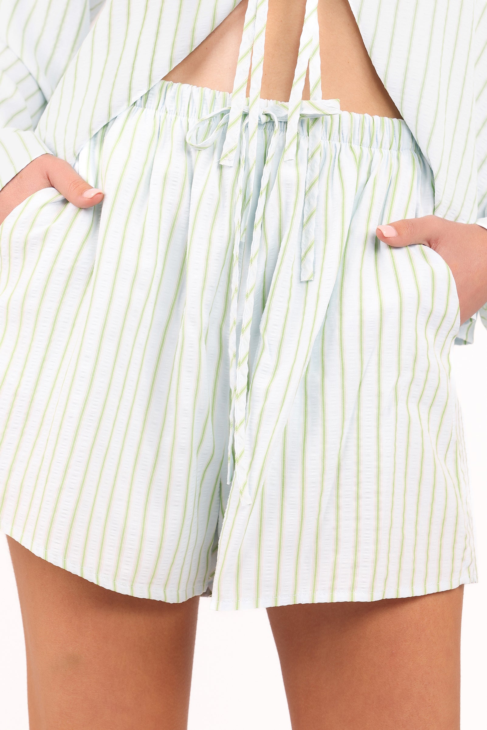  Flynn Short Set - Green Blue Stripe、mySite、sugarbowlscore