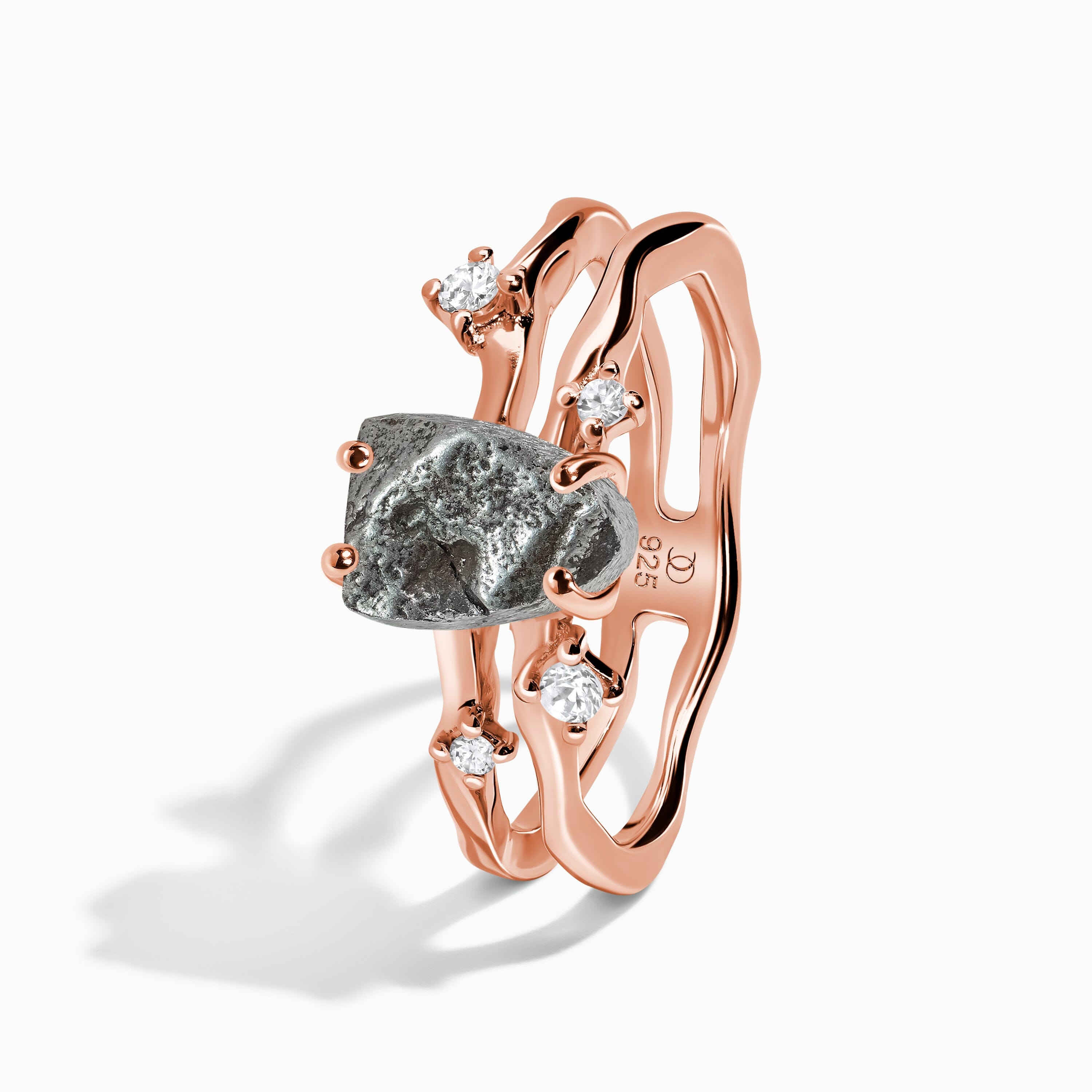 Raw Crystal Ring - Flow Meteorite、mySite、hinf8tx79