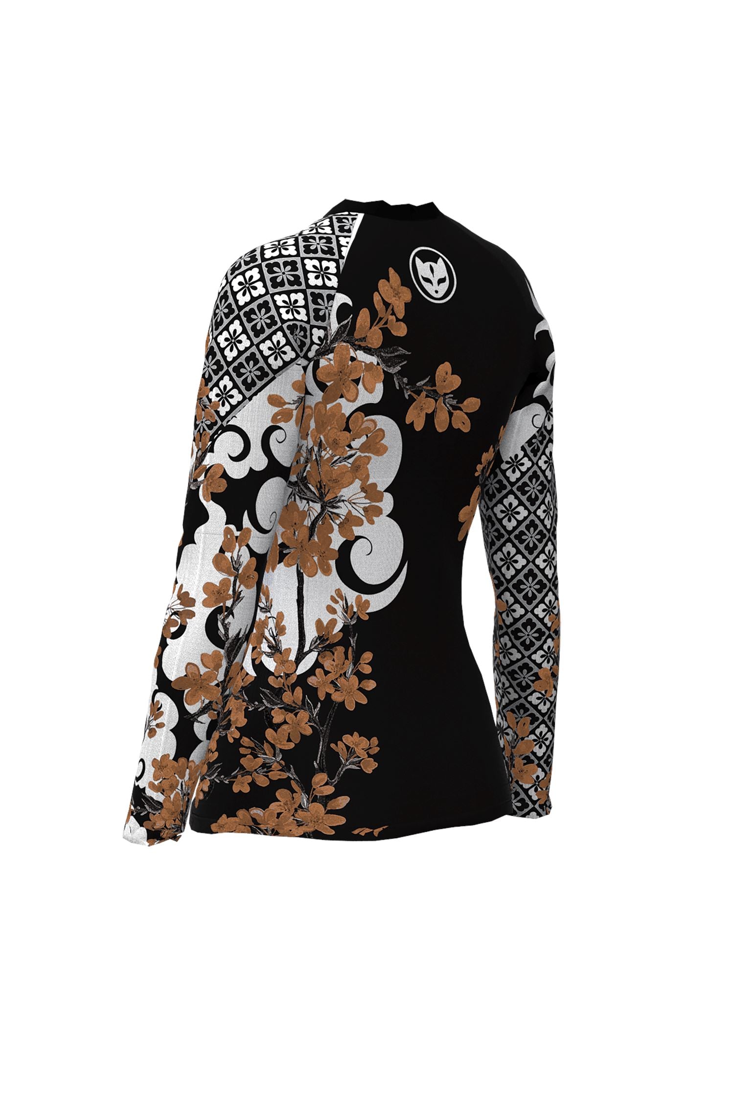 Women's Cherry Blossom Ranked Jiu Jitsu Rashguard - Long Sleeve、mySite、gigharbornorthrealestate