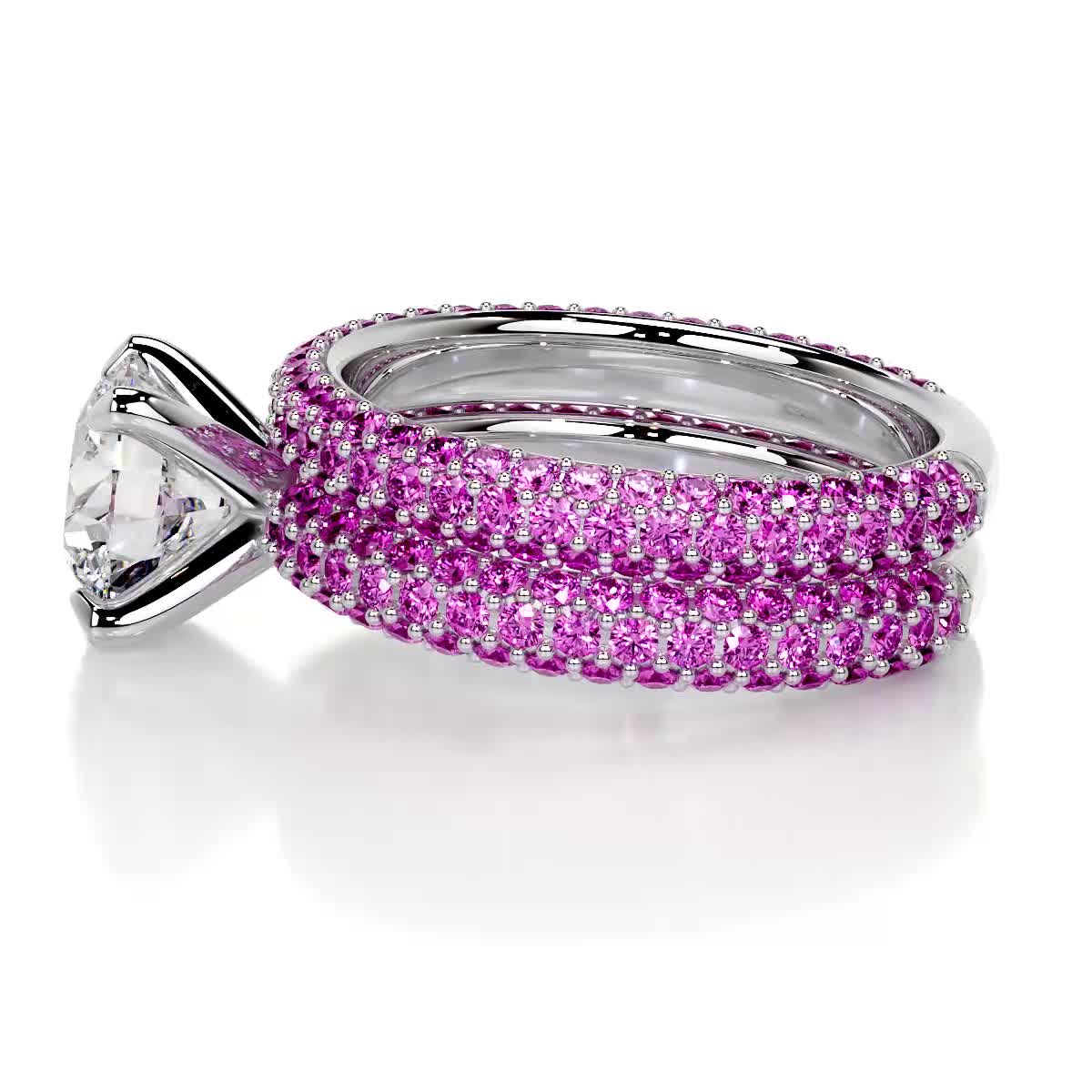 Charlotte Diamond & Gemstones Bridal Set (3.5 Carat) -18K White Gold、mySite、hinf8tx79