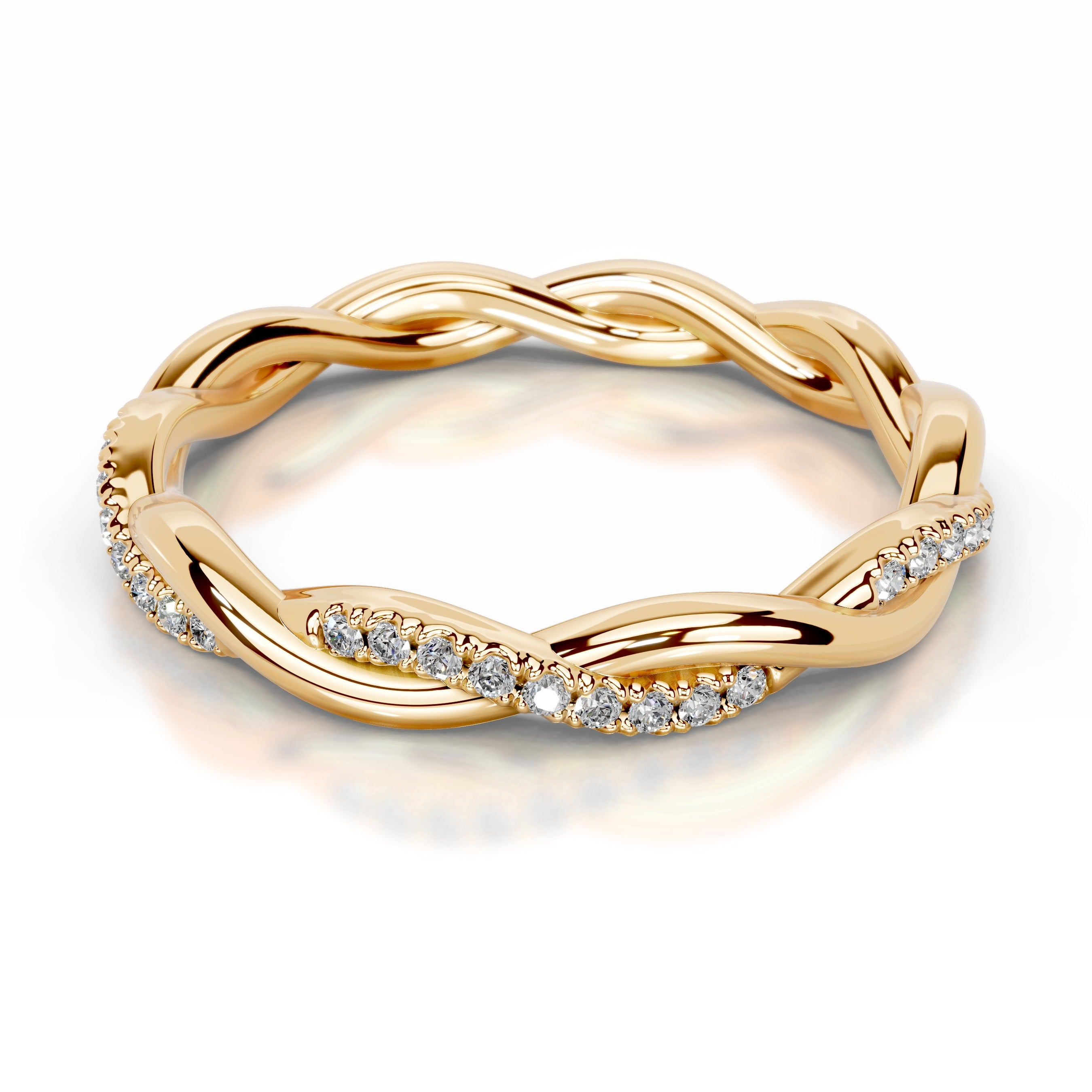 Tsumugi Lab Grown Diamond Wedding band - 18K Yellow Gold、mySite、hinf8tx79