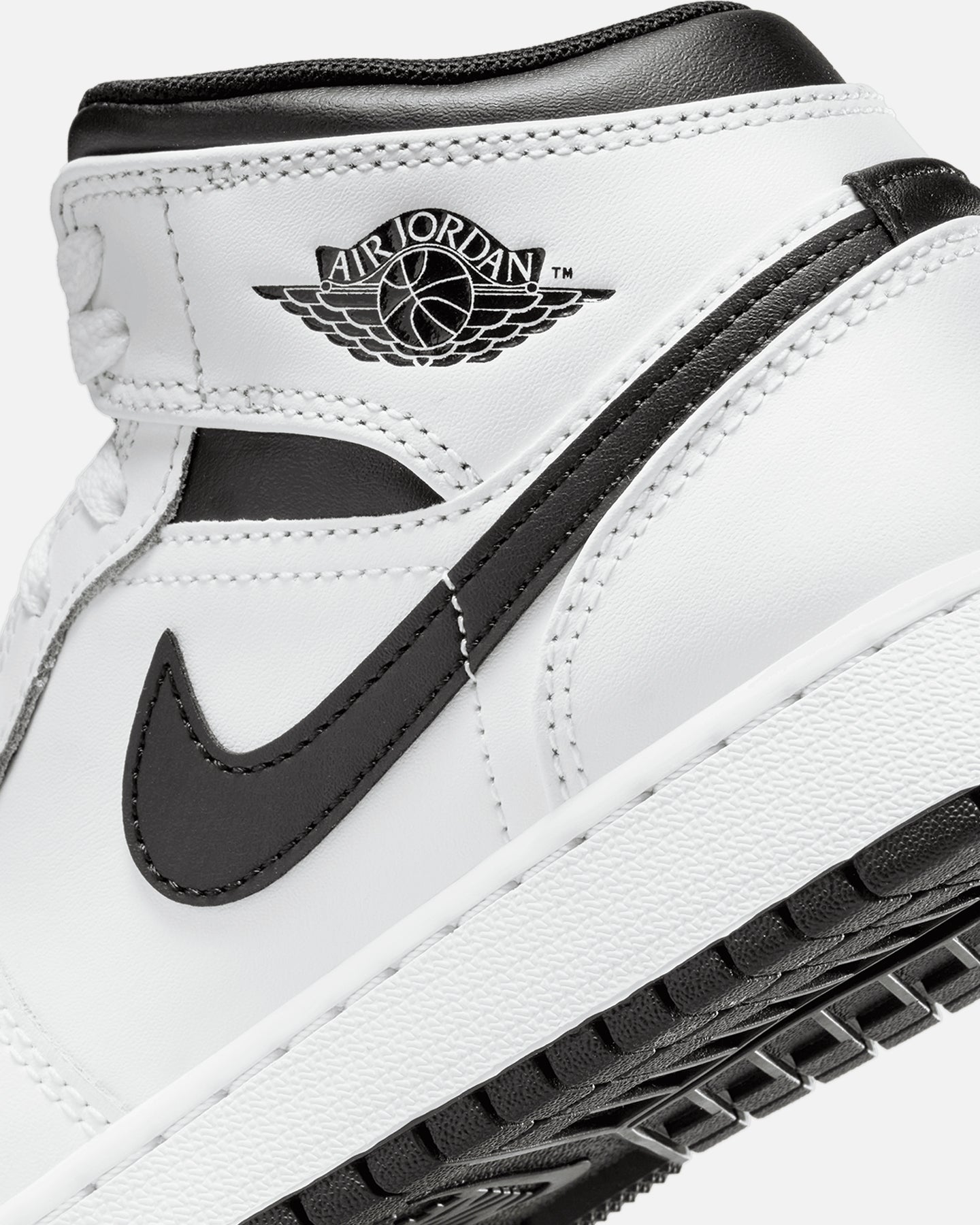 Jordan Kids' Air Jordan 1 Mid (GS) White/Black、mySite、zt4zffjzw