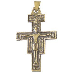  San Damiano crucifix - Bronze (4.1cm or 1.6) Rosary/Pendant、mySite、elrpsem3k