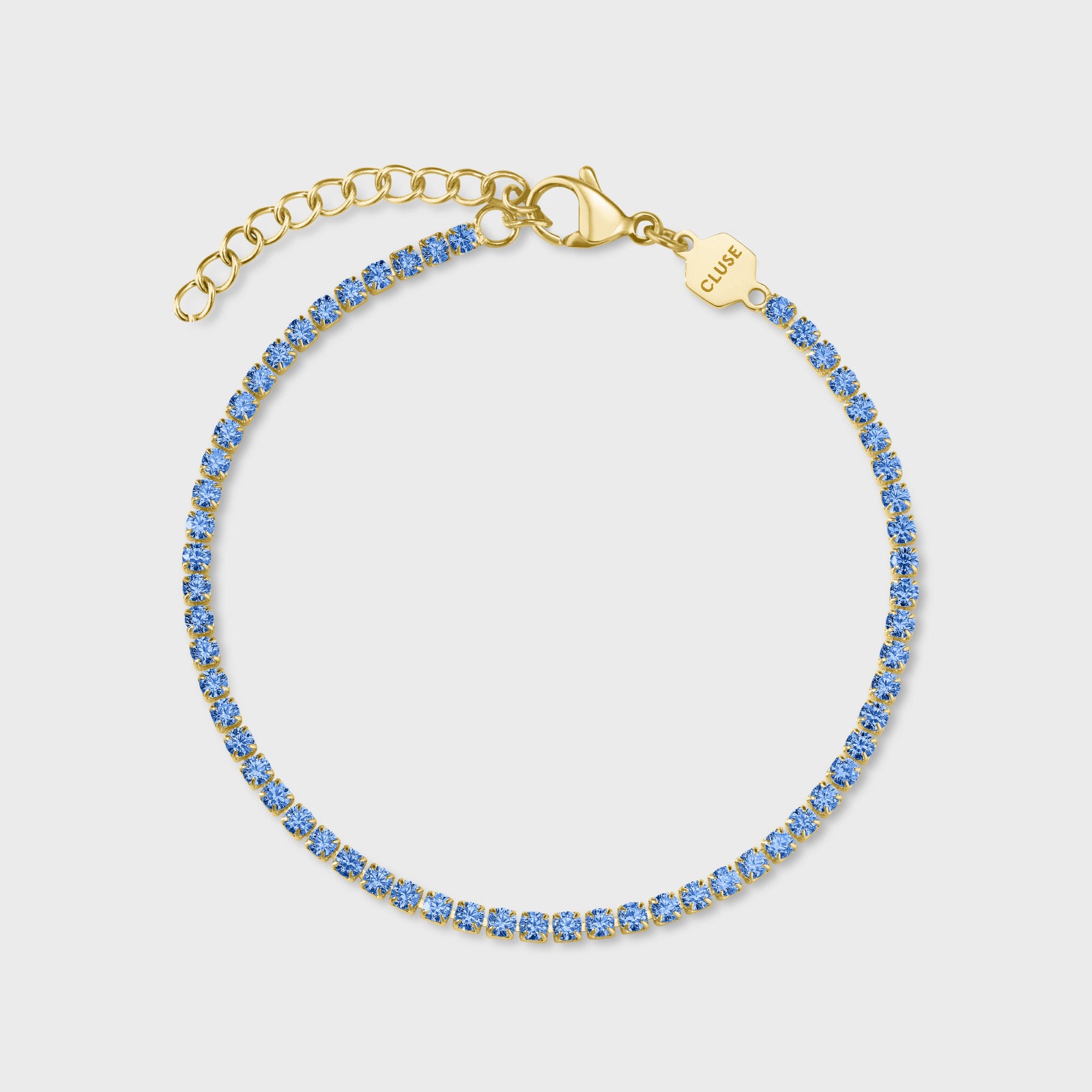 Élevé Tennis Bracelet, Kyanite Blue, Gold Colour、mySite、botmansion