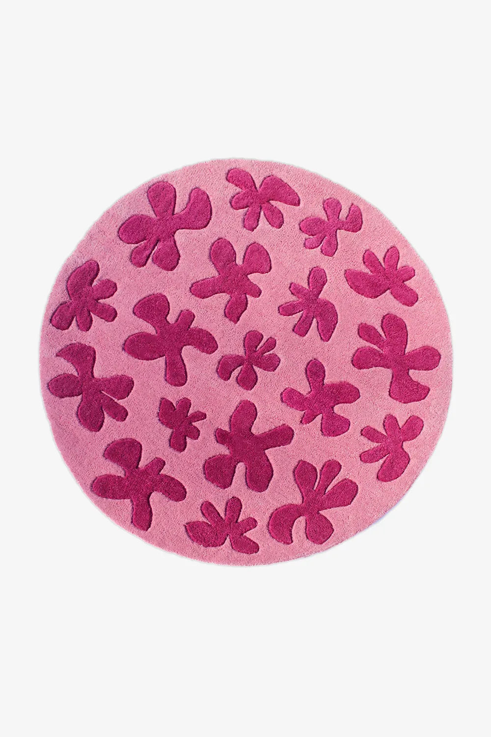 Floral Blossom Round Hand Tufted Wool Rug、mySite、gigharbornorthrealestate