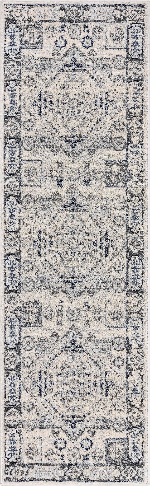 Leon Medallion Ivory Blue Beige Rug For Living Room, Bedroom, and Dining Room、mySite、gigharbornorthrealestate