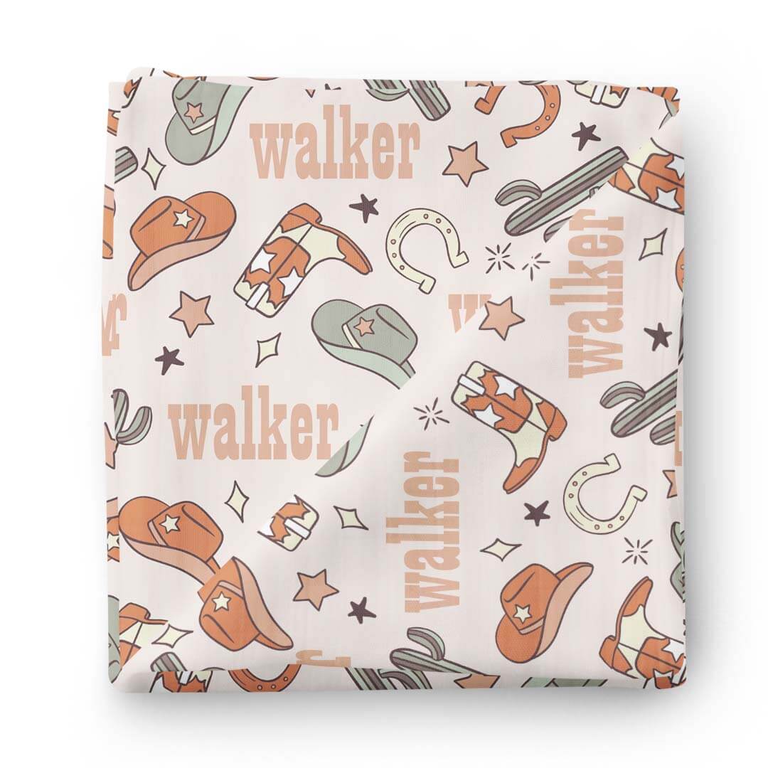  Buckaroo Cowboy Personalized Baby Name Swaddle Blanket、mySite、layawaytickets