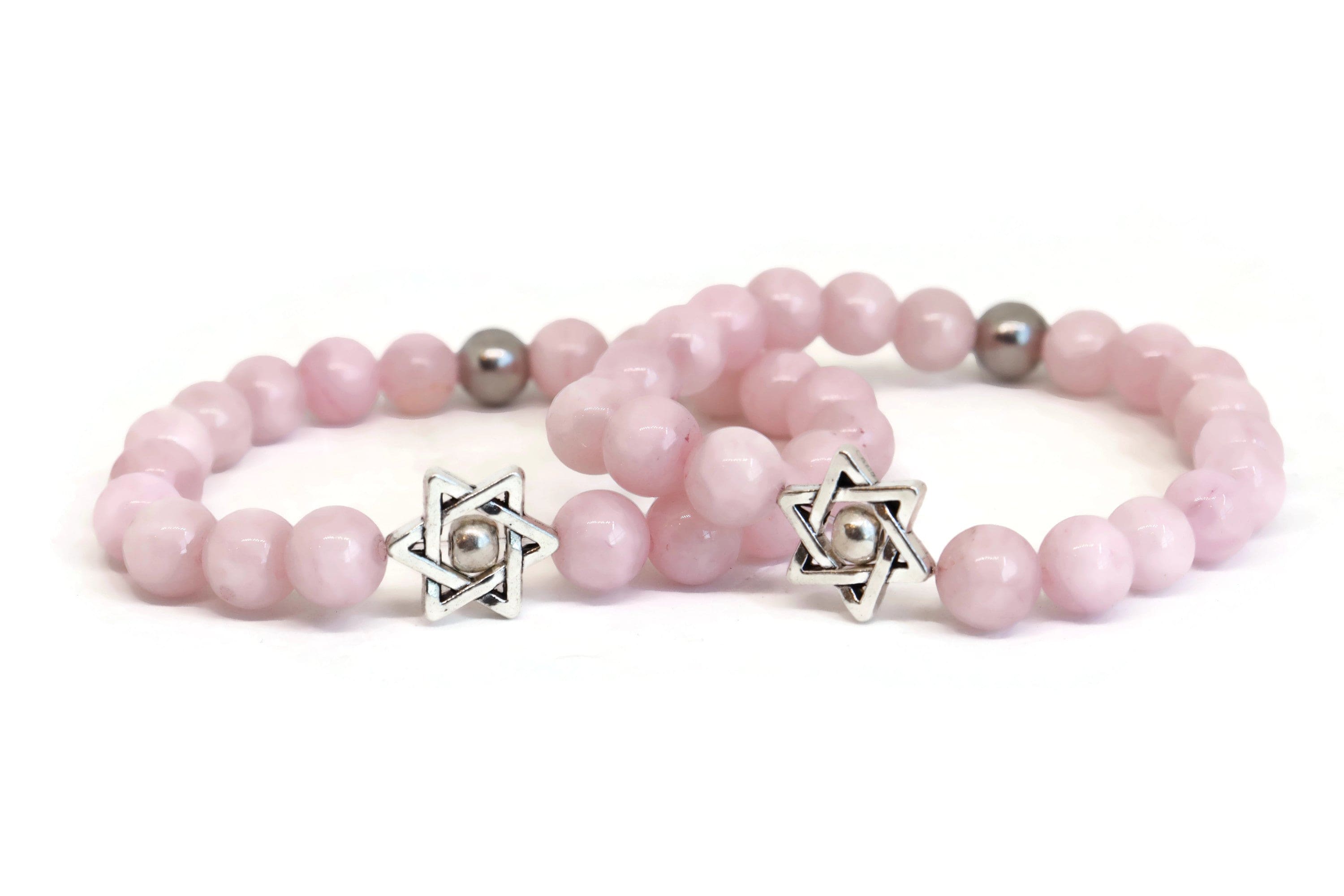 Rose Quartz Star of David Beaded Bracelet、mySite、topwebapps