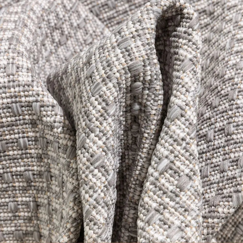 Odin Solid & Striped Border Indoor Outdoor Grey Ivory Flatweave Rug、mySite、gigharbornorthrealestate