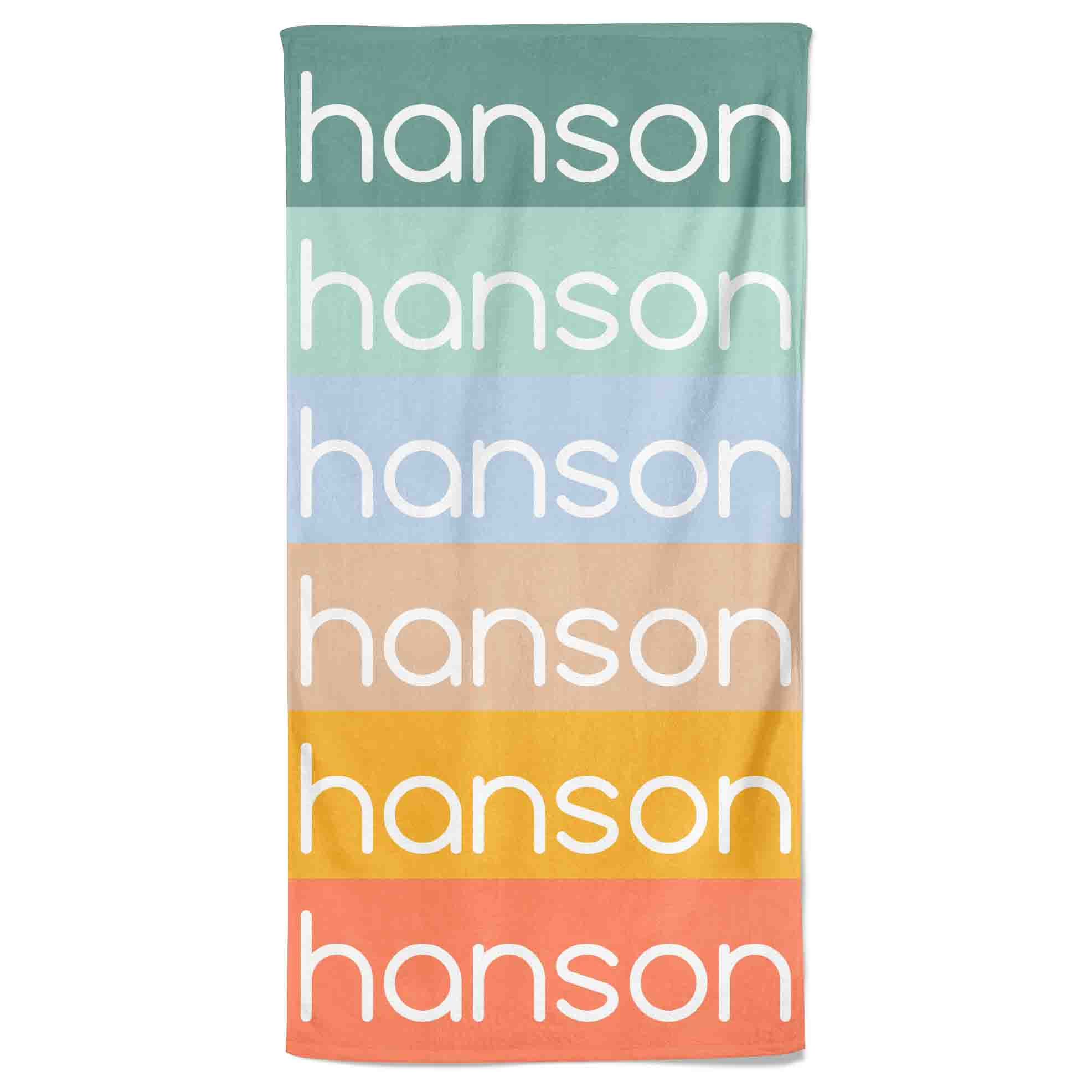  Sunset Ombre Personalized Kids Beach Towel、mySite、layawaytickets