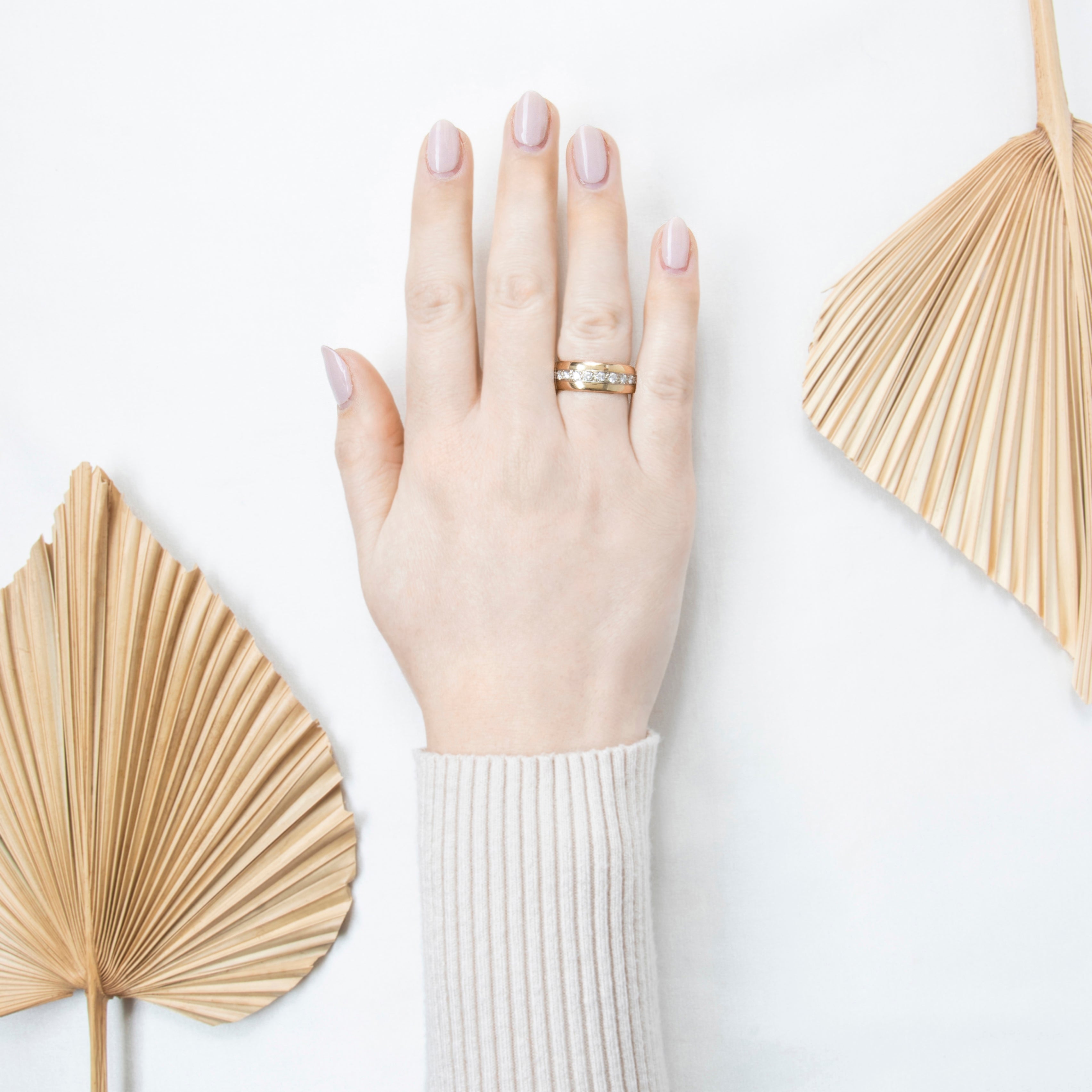 Vintage Heavy 14k Yellow Gold .925cttw Diamond Spectacular Eternity Band Ring、mySite、hinf8tx79