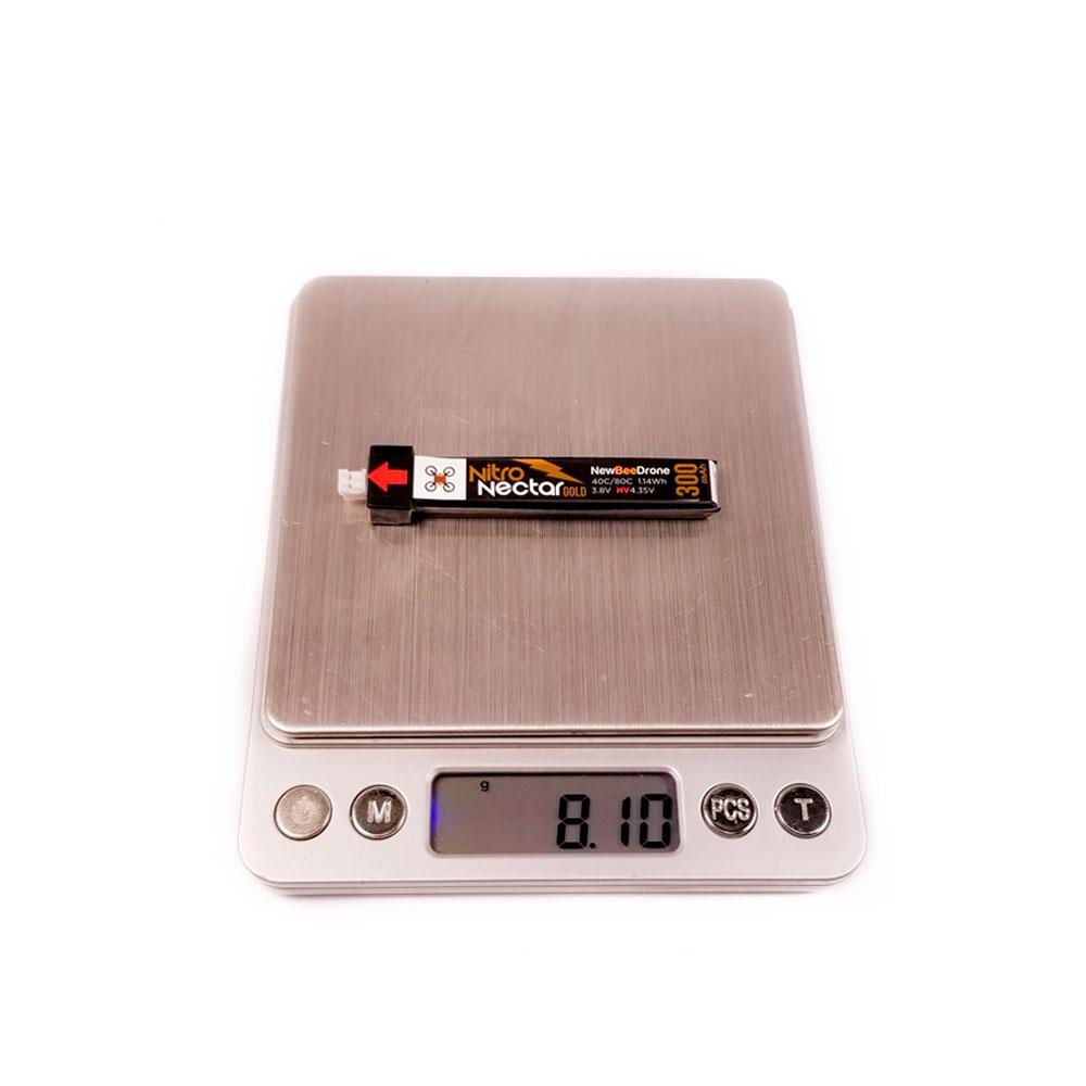  NewBeeDrone Nitro Nectar Gold 3.8V 1S 300mAh 40/80C LiHV Whoop/Micro Battery 4pcs - Choose Version、mySite、merchandisen