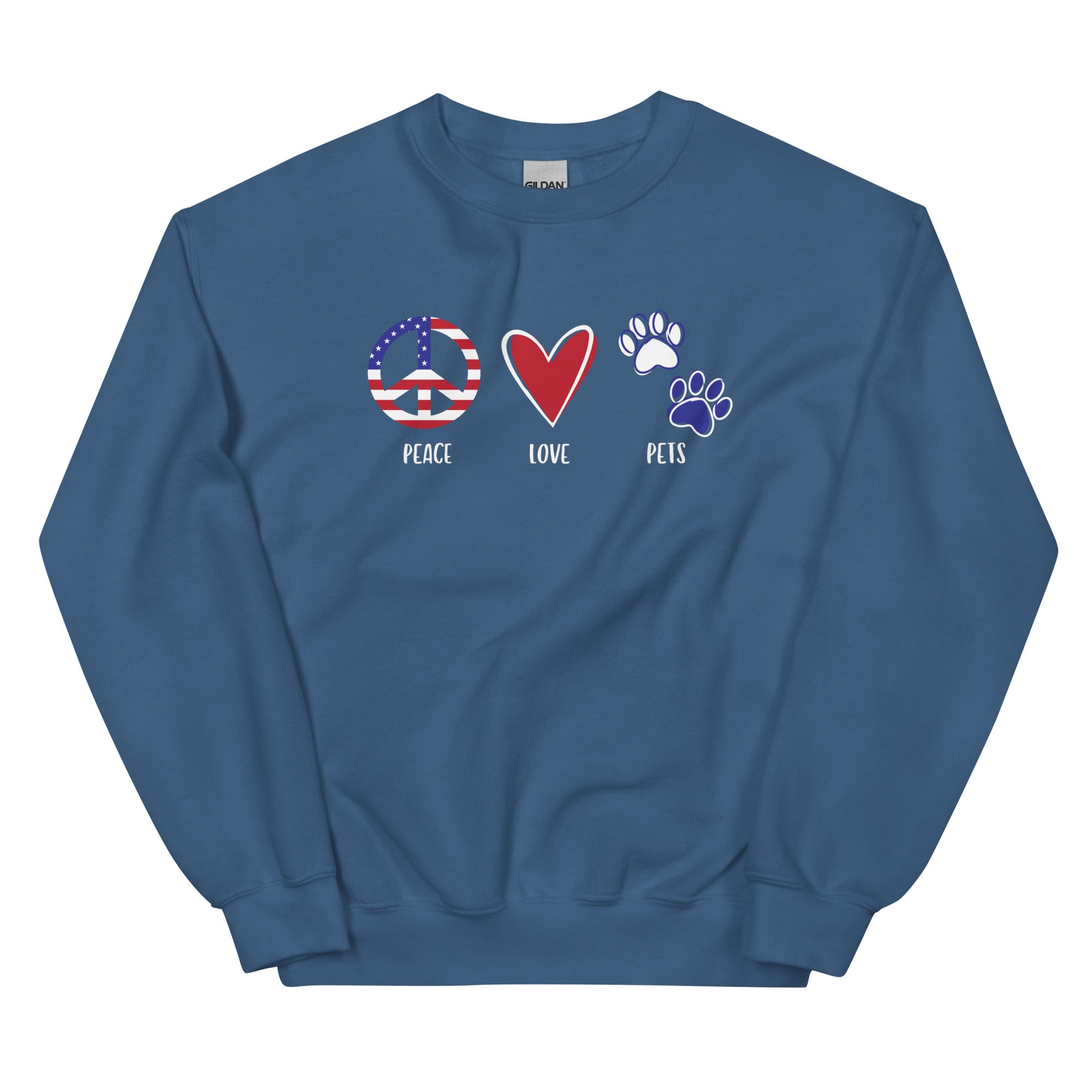 Peace Love & Pets Crewneck Sweatshirt、mySite、camillekostekn