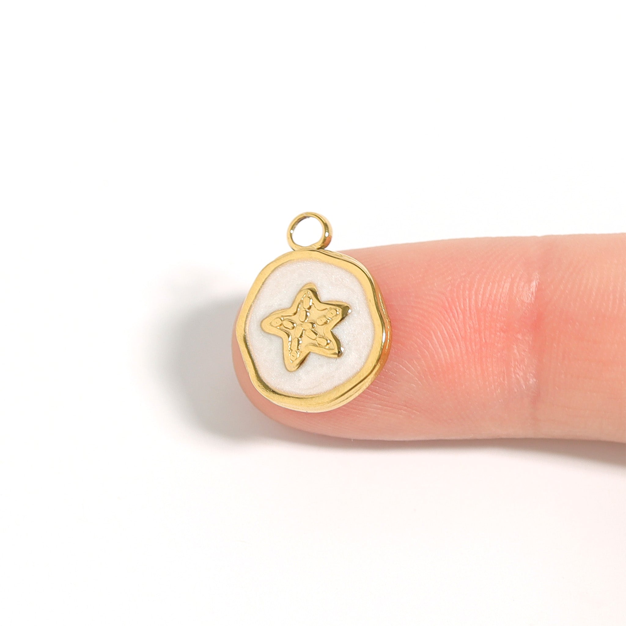 18K Gold PVD Starfish Epoxy Charm / PDL0223、mySite、dreamappss