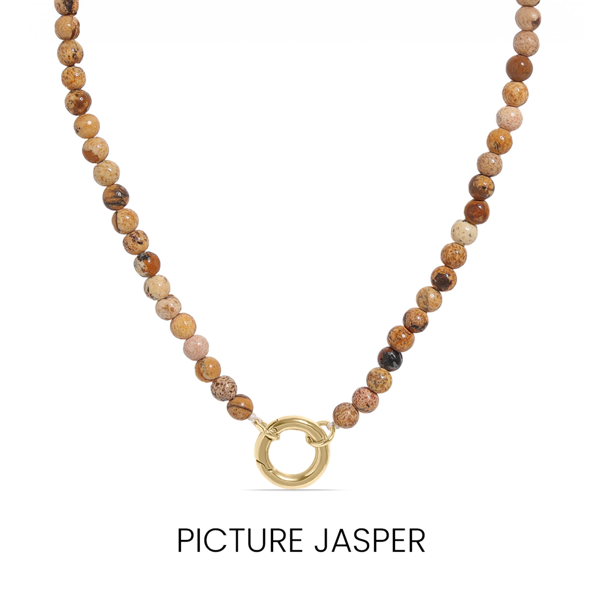 Semi Precious Natural Stone Charm Keeper Necklace / SBB0305、mySite、dreamappss