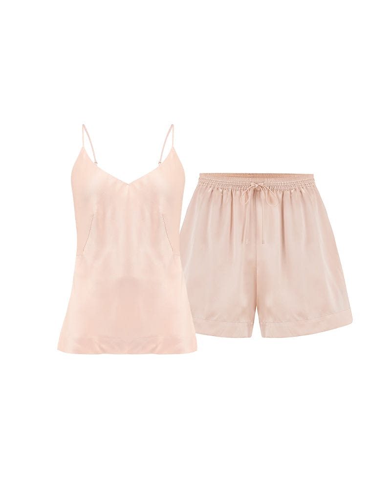  Fleur Du Jour Blush Silk Camisole & Shorts、mySite、justintrudeaud