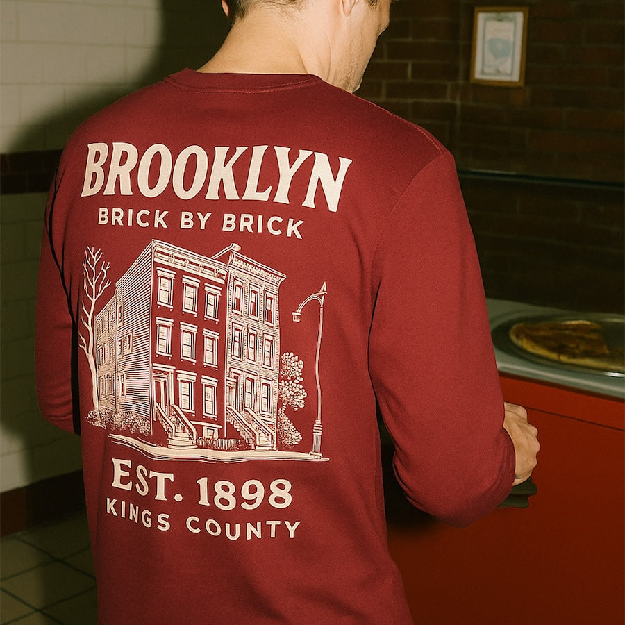 Brooklyn - EST. 1898 Kings County Architecture Cardinal Long Sleeve、mySite、vikingsvslions