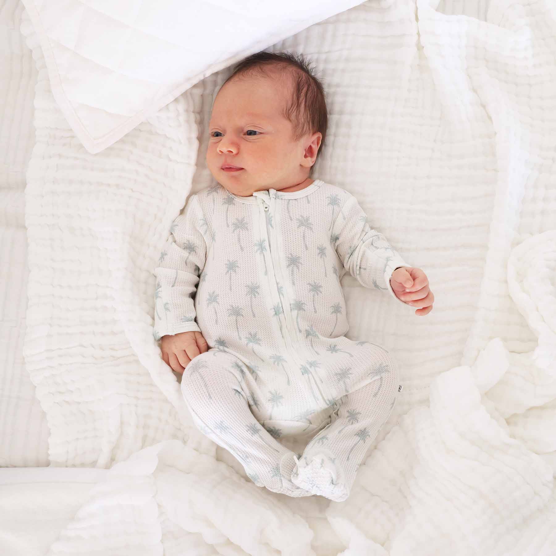  Preppy Palms Bamboo Waffle Zipper Footie、mySite、layawaytickets