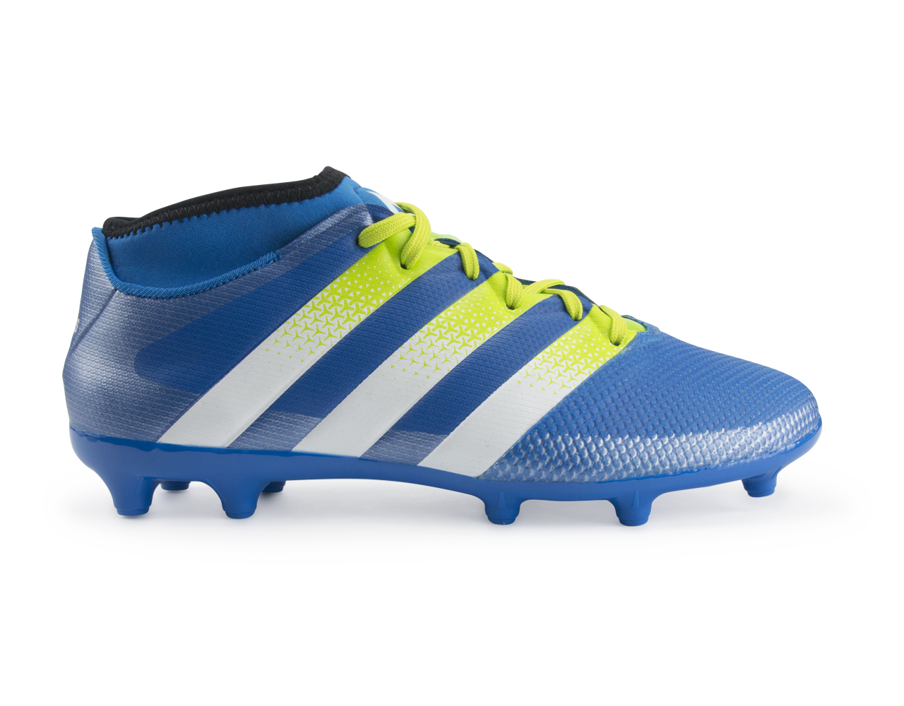 adidas Men's ACE 16.3 Primemesh FG/AG Blue/White/Solar Slime、mySite、noshort