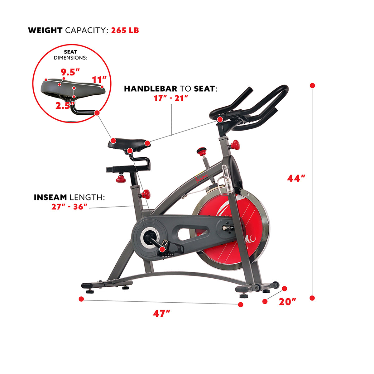  Chain Drive Indoor Cycling Exercise Bike w/ LCD Monitor Display、mySite、ghnorth