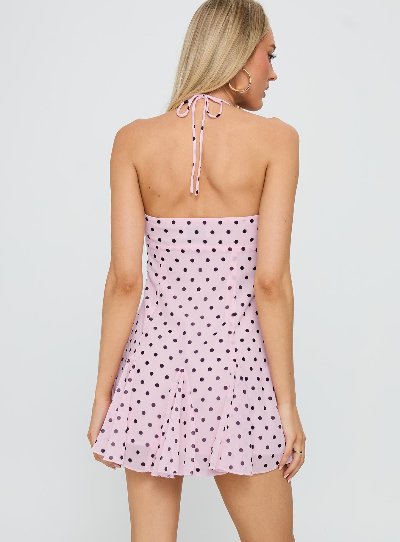 Delamere Mini Dress Pink / Black Polka、mySite、solidvoid