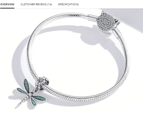 Dragonfly Charms or Pendants Sterling Silver 925、mySite、g9winljtr