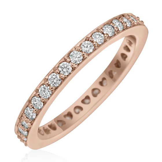 Gumuchian 18k Gold Diamond Tiny Hearts Motif Diamond Wedding Band、mySite、hinf8tx79