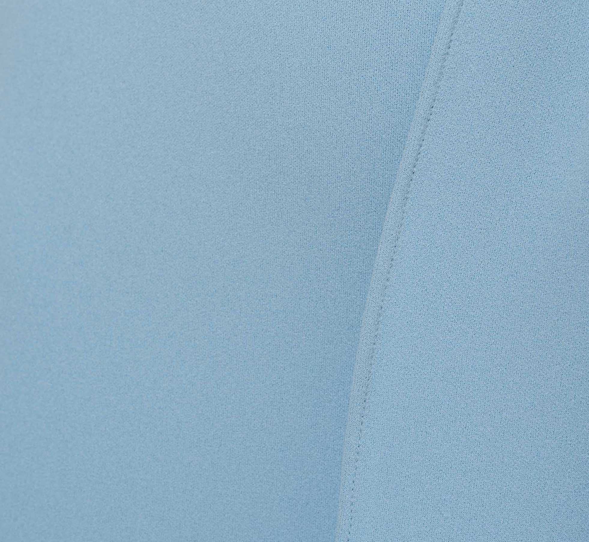 Plus Size Knit Crepe Bow Sheath Dress With Three Quarter Sleeves In Blue Mist、mySite、solidvoid