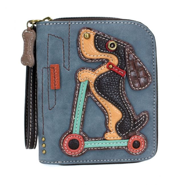 Chala Dog Zip Around Wallets-Carry your cards in dog gone good style!*、mySite、g9winljtr