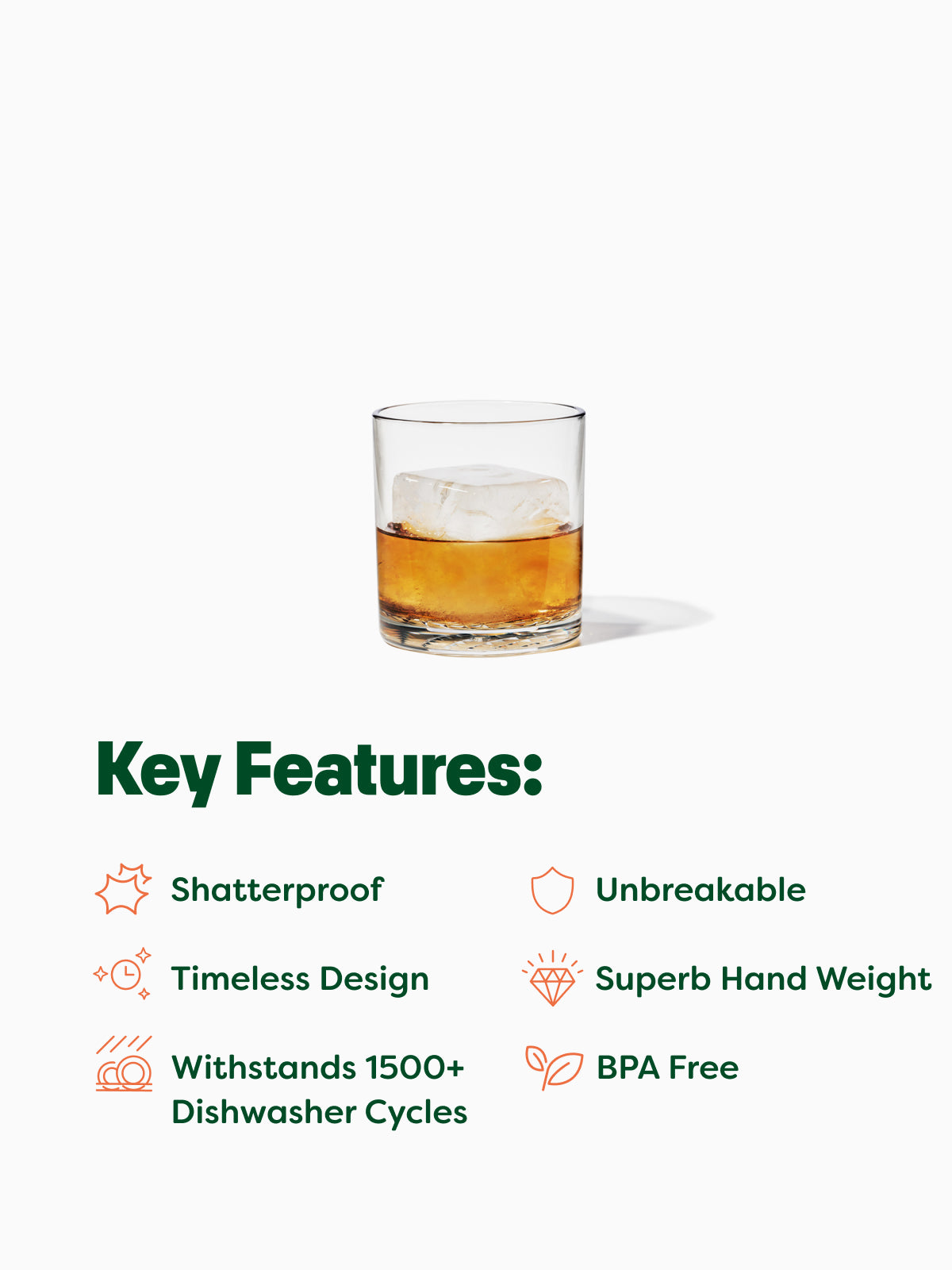 RESERVE 12oz Old Fashioned Tritan Copolyester Glass - Bulk、mySite、camillekostekn