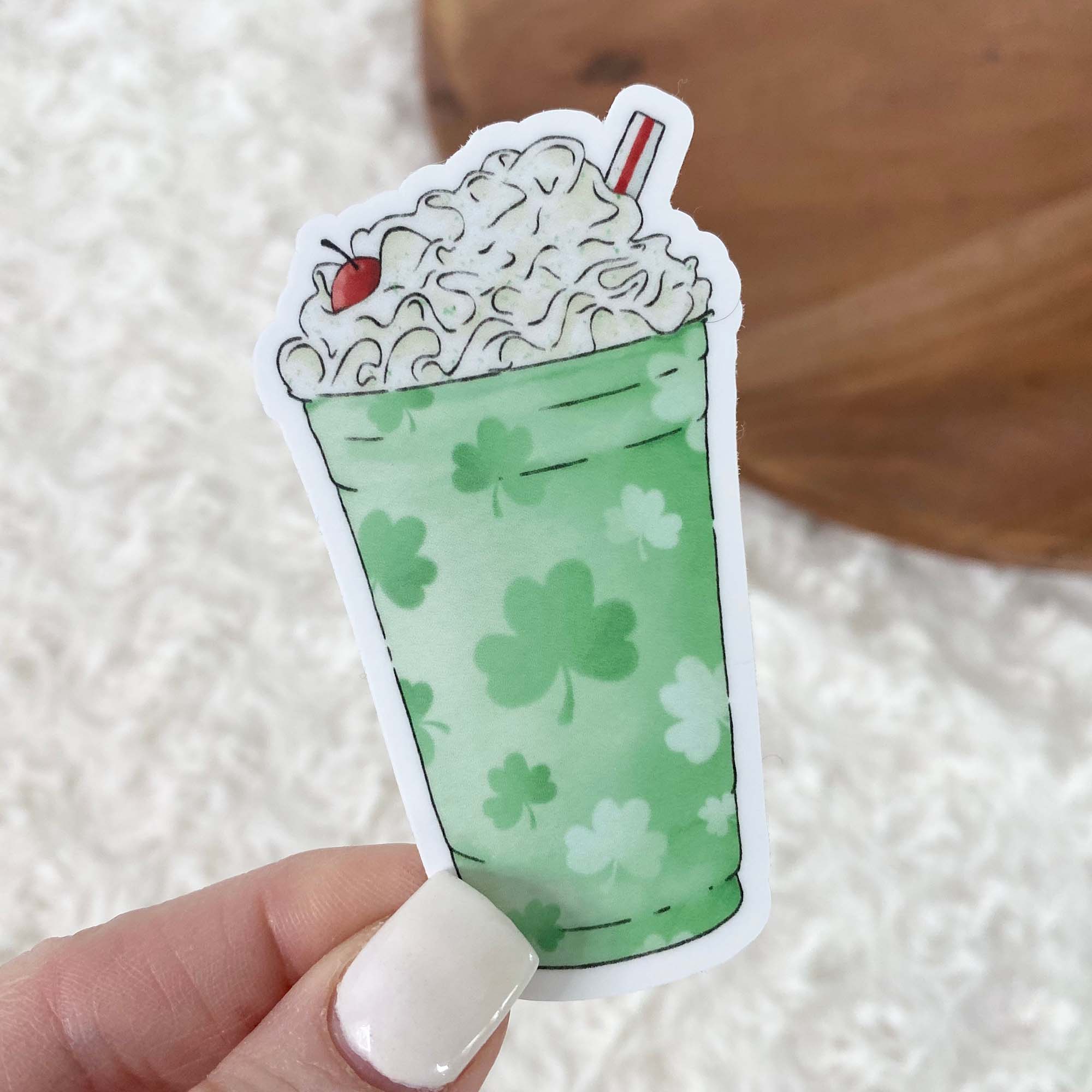  Lucky Clovers Shamrock Shake Sticker、mySite、ghnorth