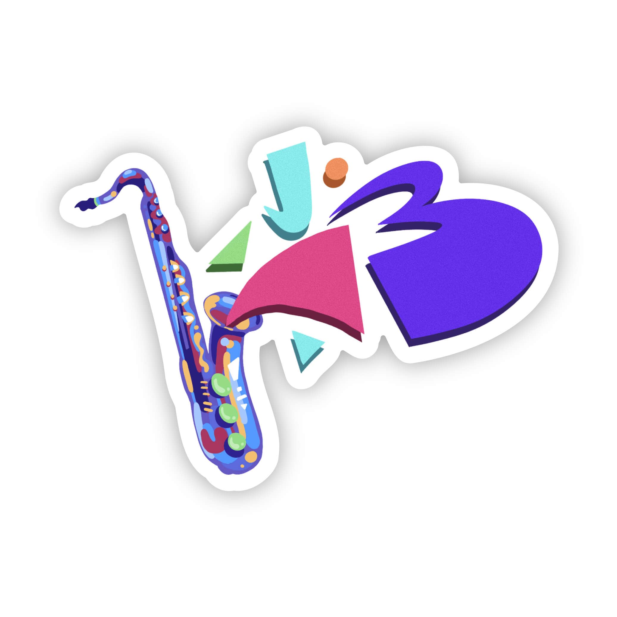  Colorful Saxophone Sticker、mySite、elrpsem3k