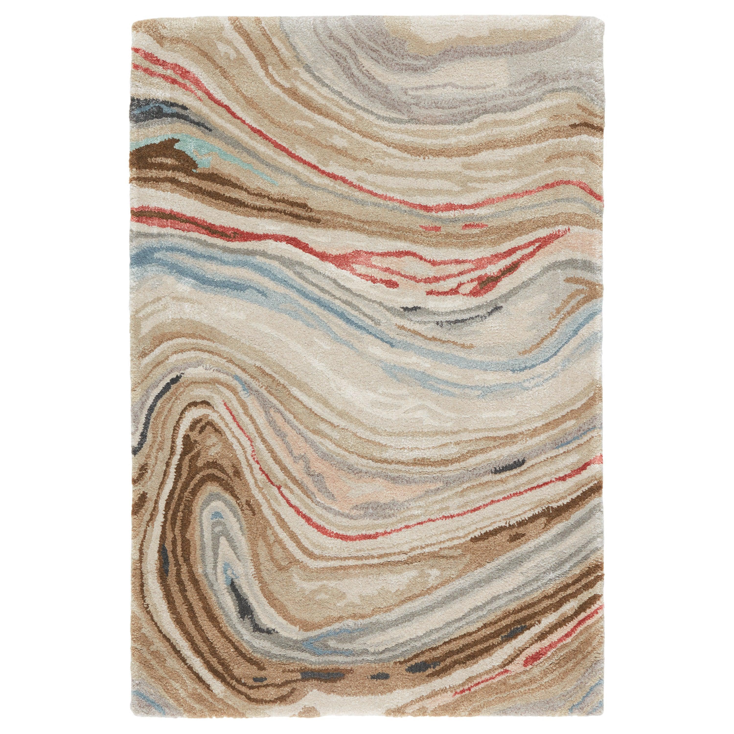 Atha Handmade Abstract Brown Red Area Rug、mySite、gigharbornorthrealestate