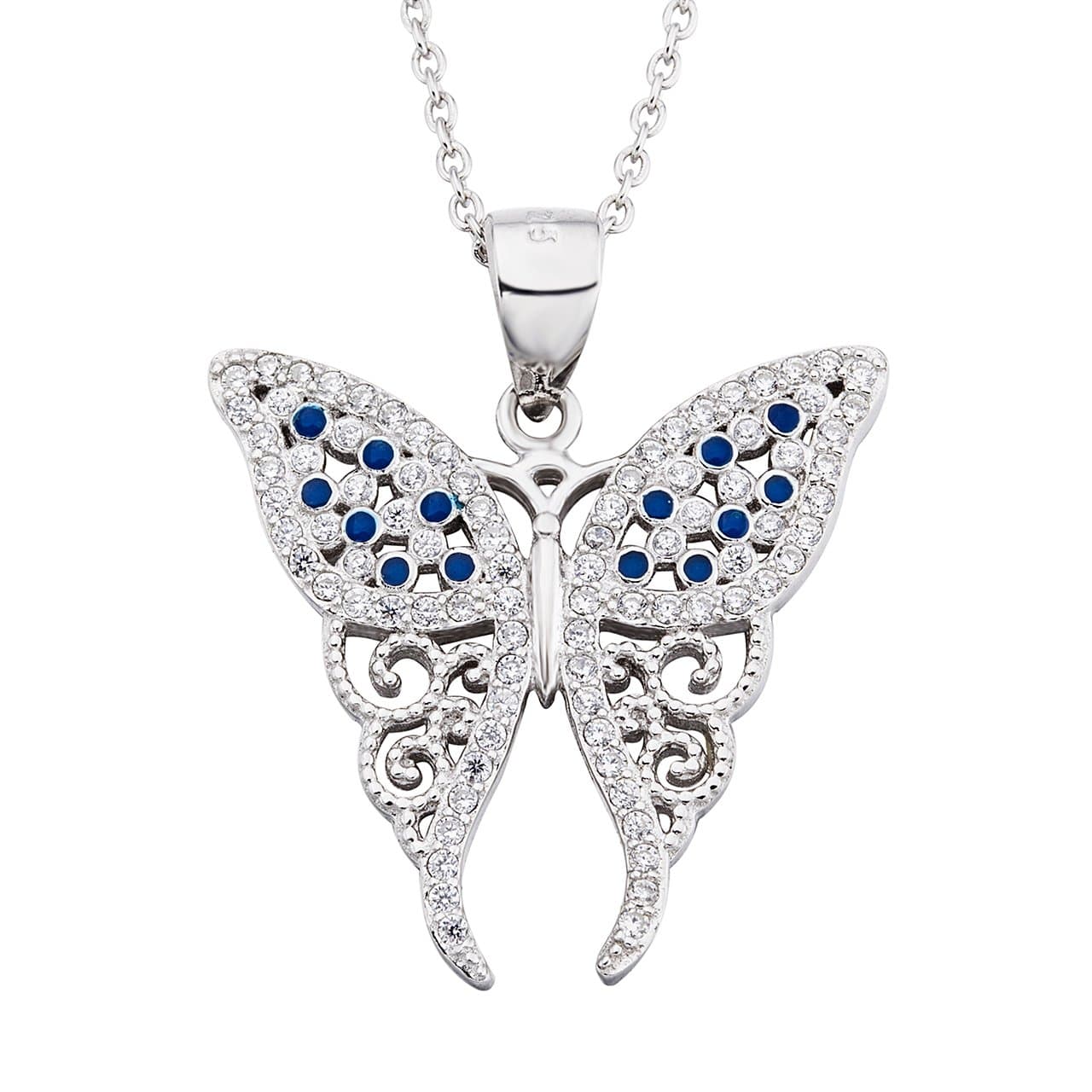 Butterfly Necklaces Sparkling Beauties in Solid Sterling Silver、mySite、g9winljtr